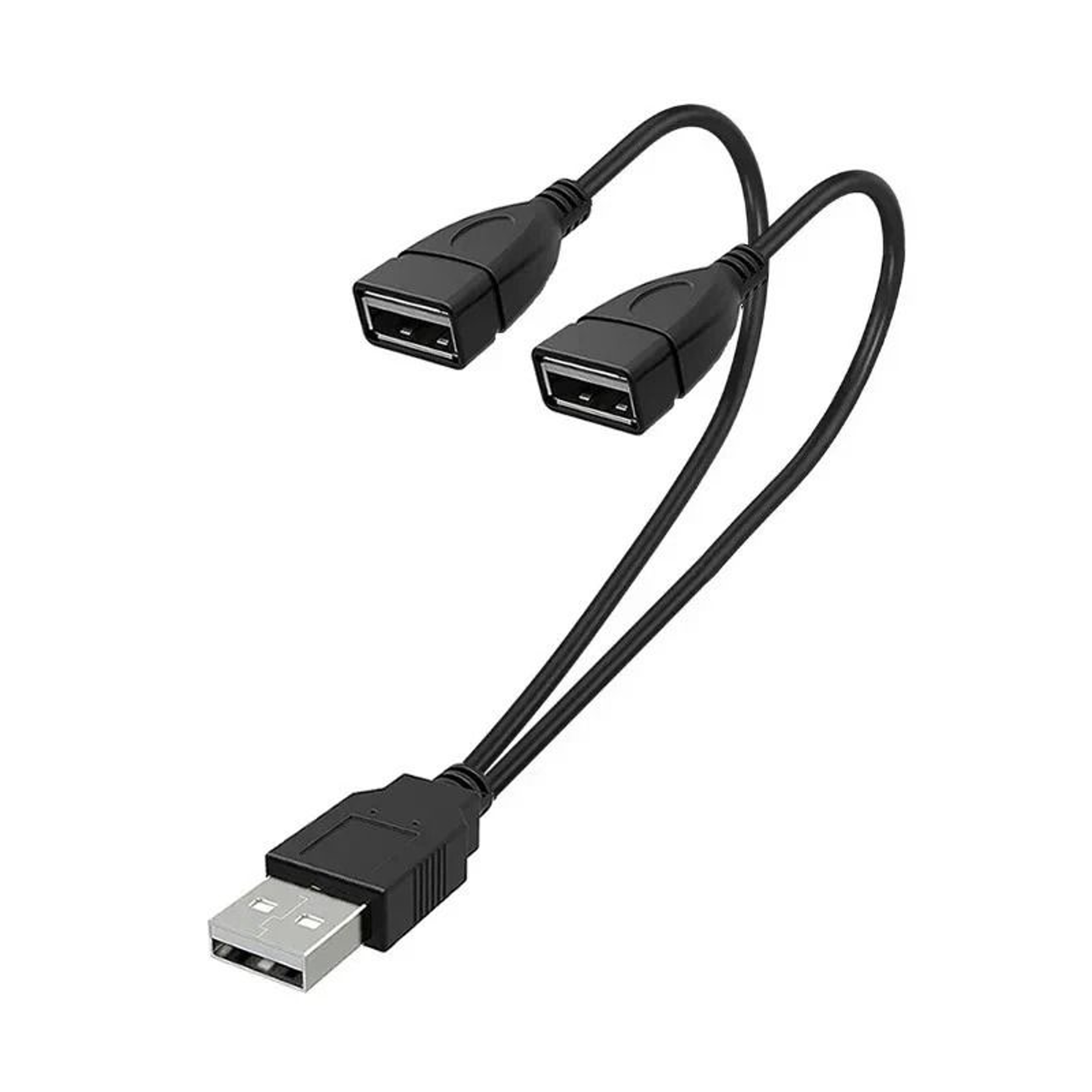 USB Y Cable Male To Female USB Port Expander Extension Adapter Compact PC  Car Connector 0