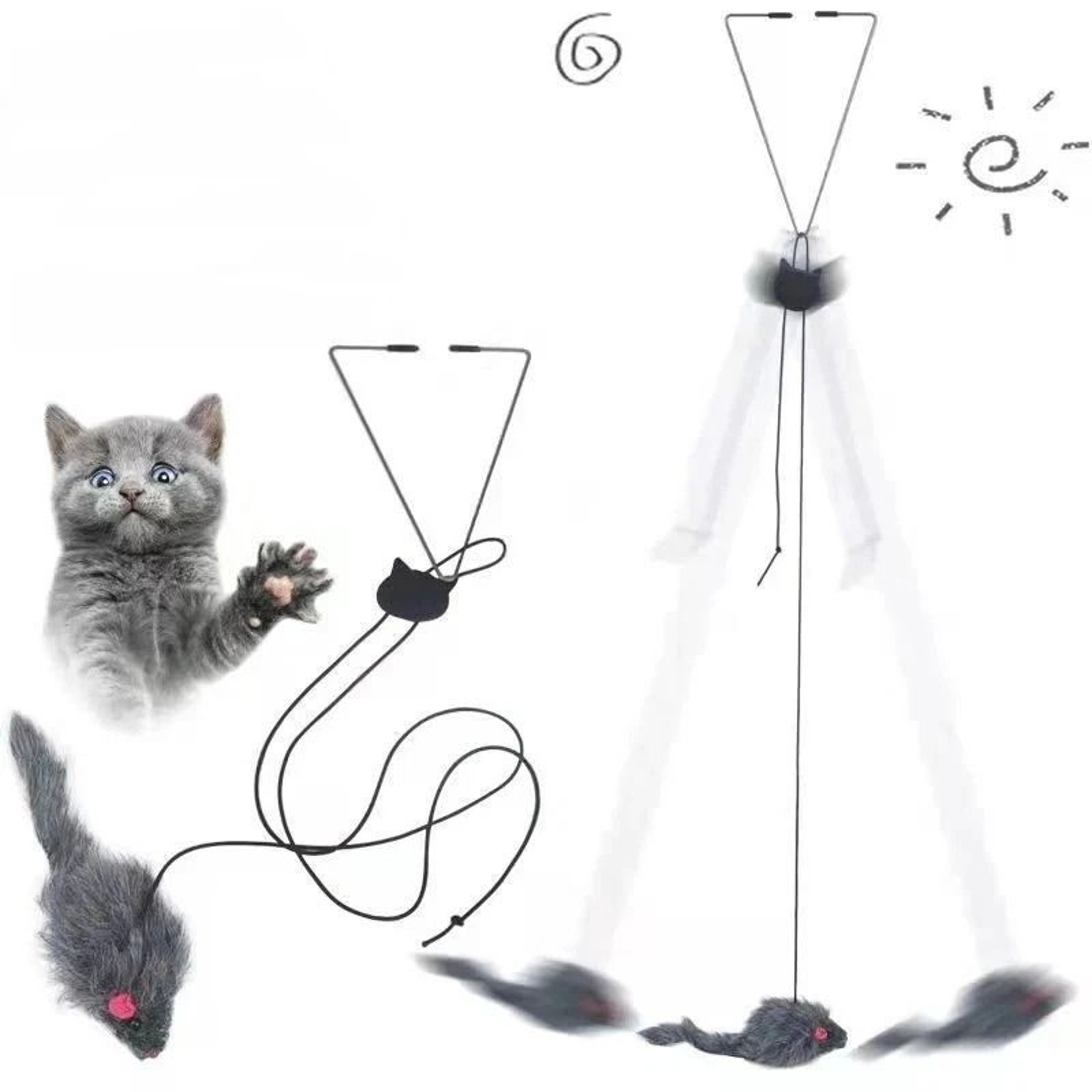 Interactive Door Hanging Cat Toy Stress Relief  Kitten Play 2