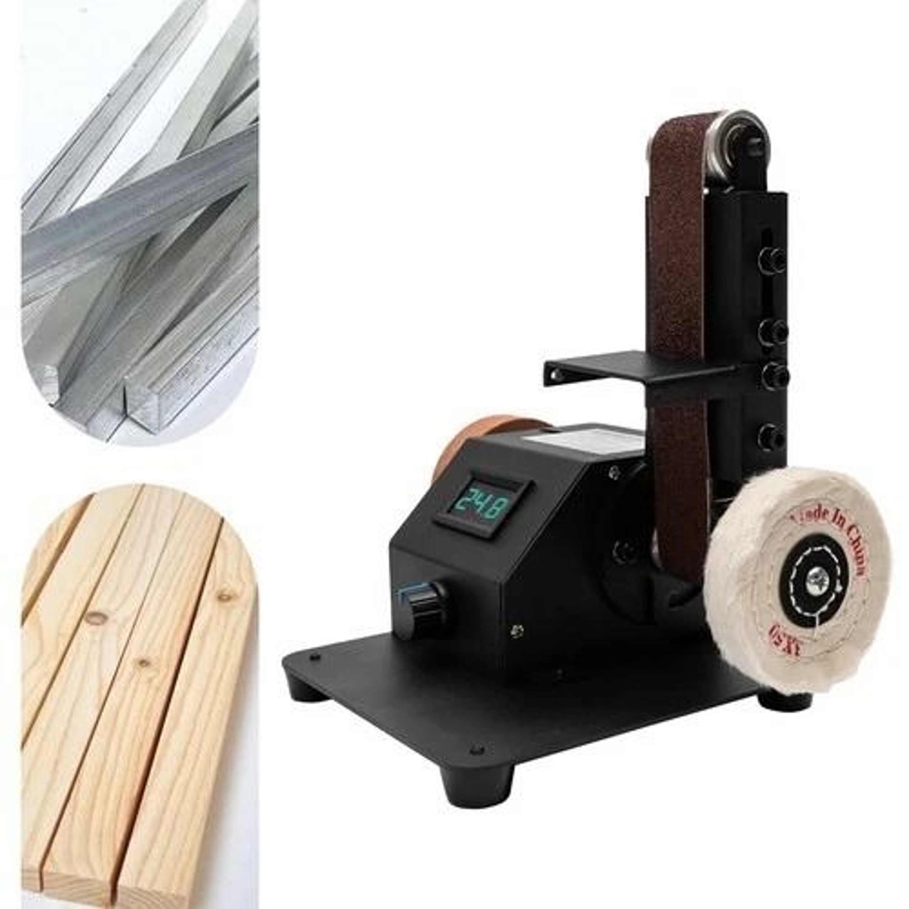 Precision Bench Belt Sander Knife Sharpener Tool With Belt Table Polishing Sander 14