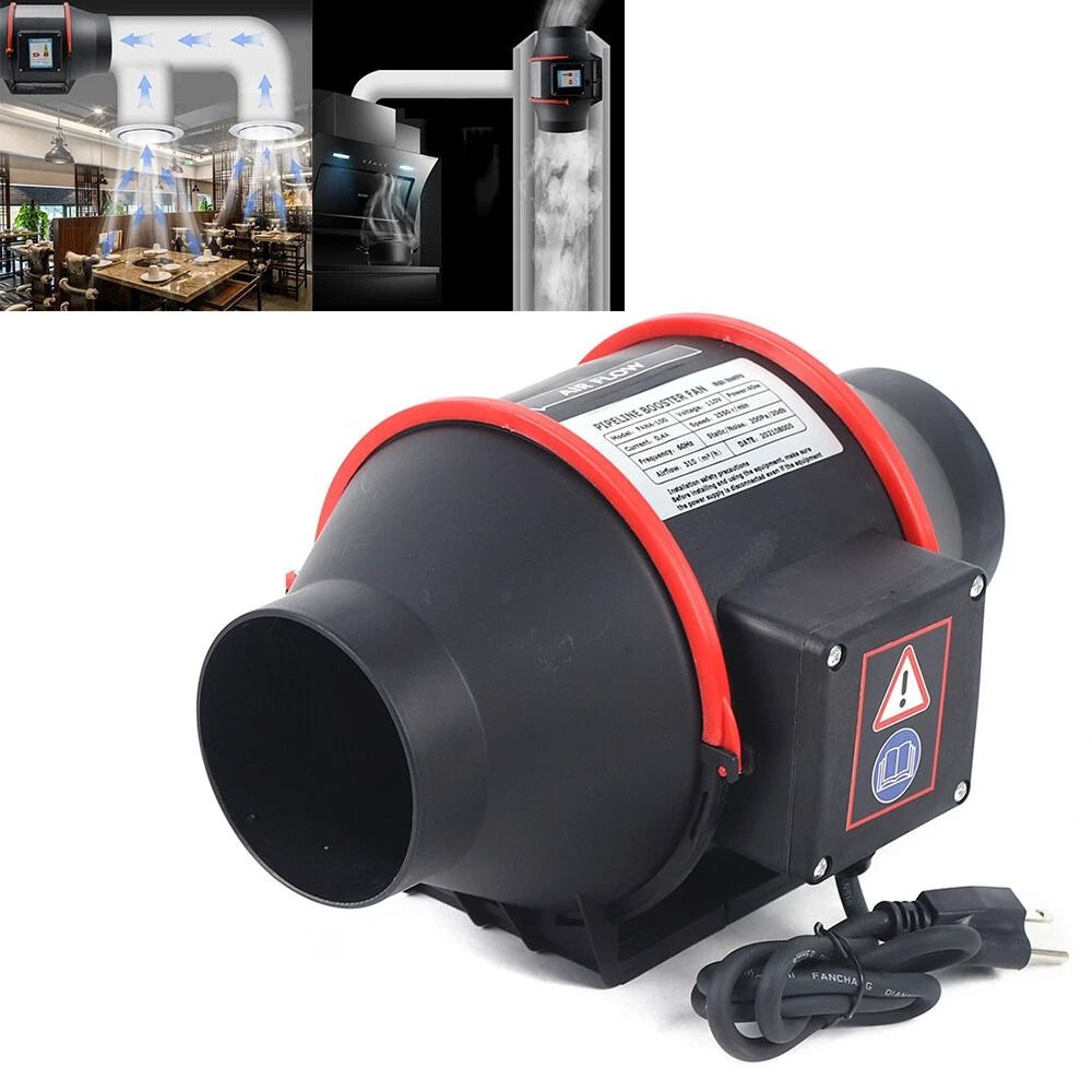 Quiet Inline Duct Fan Silent Exhaust Ventilation Blower Fan 9