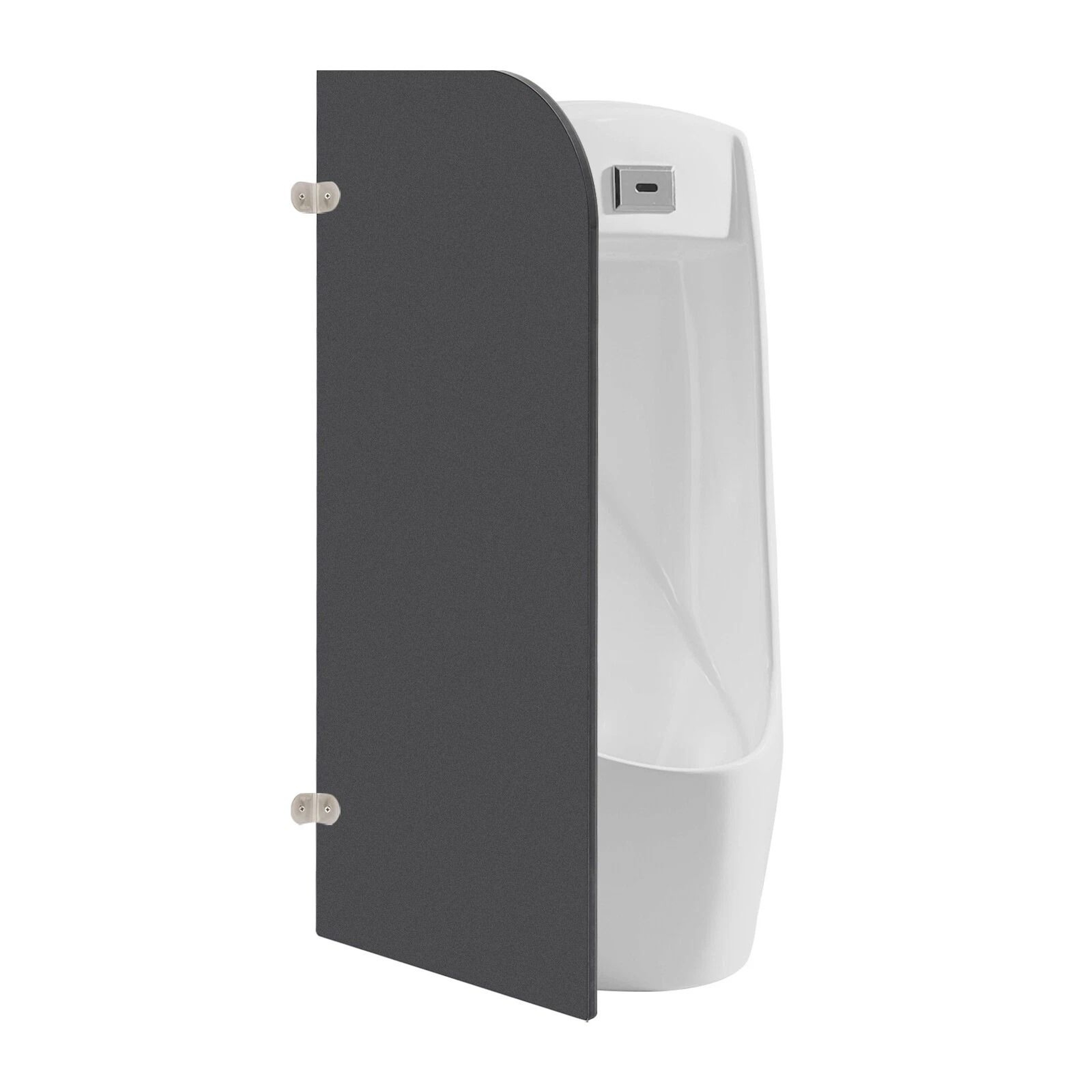 Wall Mounted Urinal Privacy Screen Panel Durable Black Restroom Partition 2