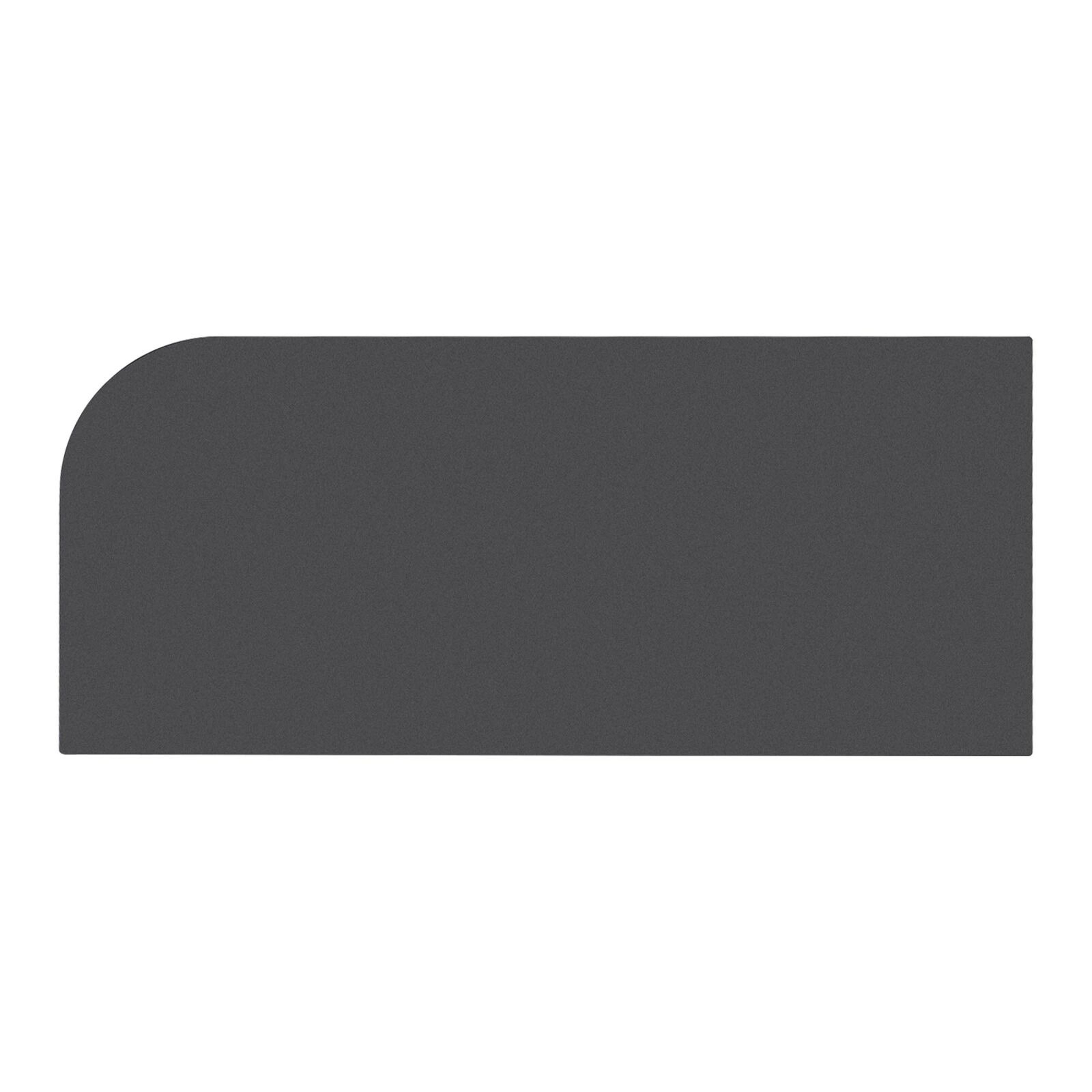 Wall Mounted Urinal Privacy Screen Panel Durable Black Restroom Partition 13