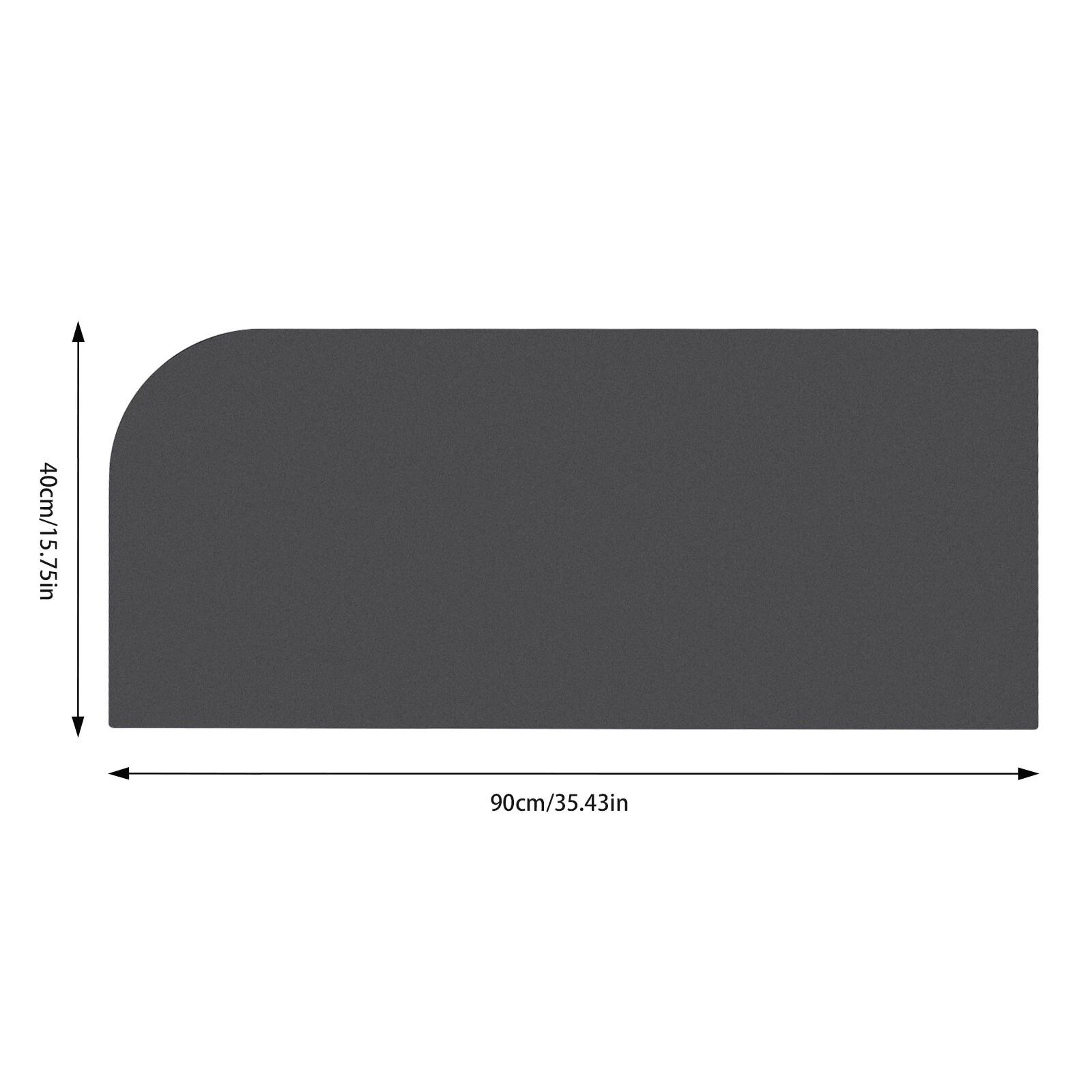 Wall Mounted Urinal Privacy Screen Panel Durable Black Restroom Partition 14