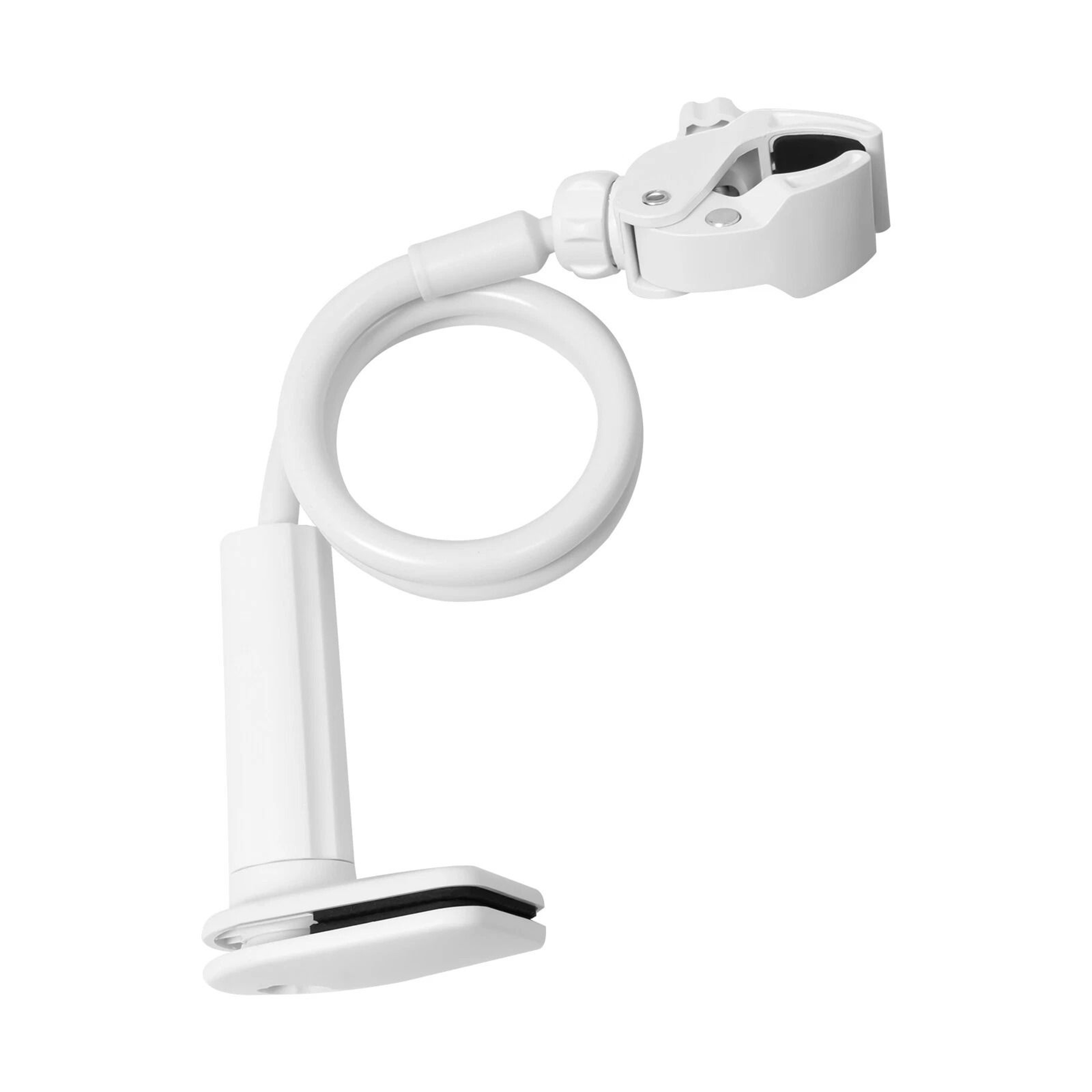 Premium Adjustable Rotating Hair Dryer Stand Hands Free Dryer Holder White 3