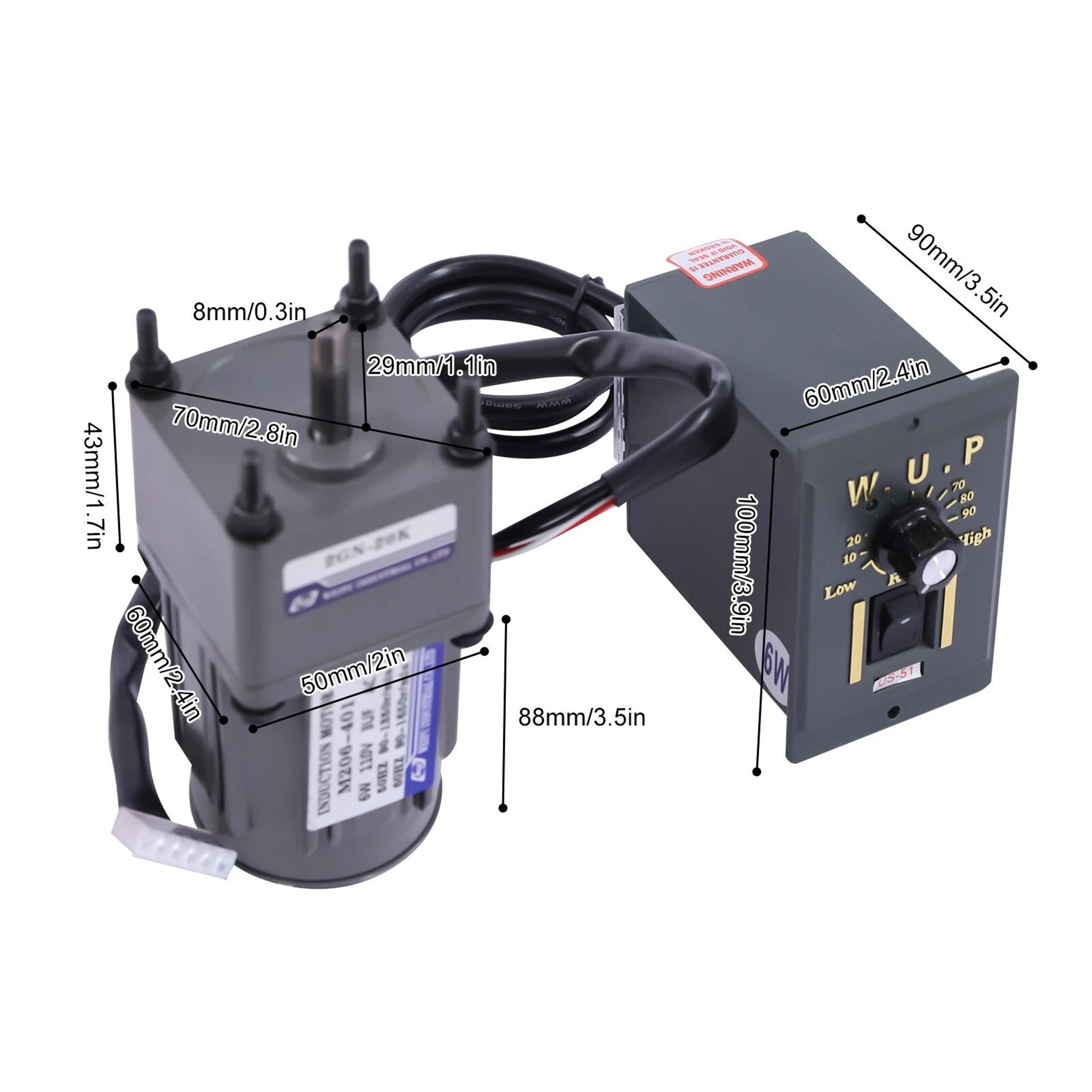 Gear Motor With Variable Speed Controller Adjustable AC Gear Motor 10