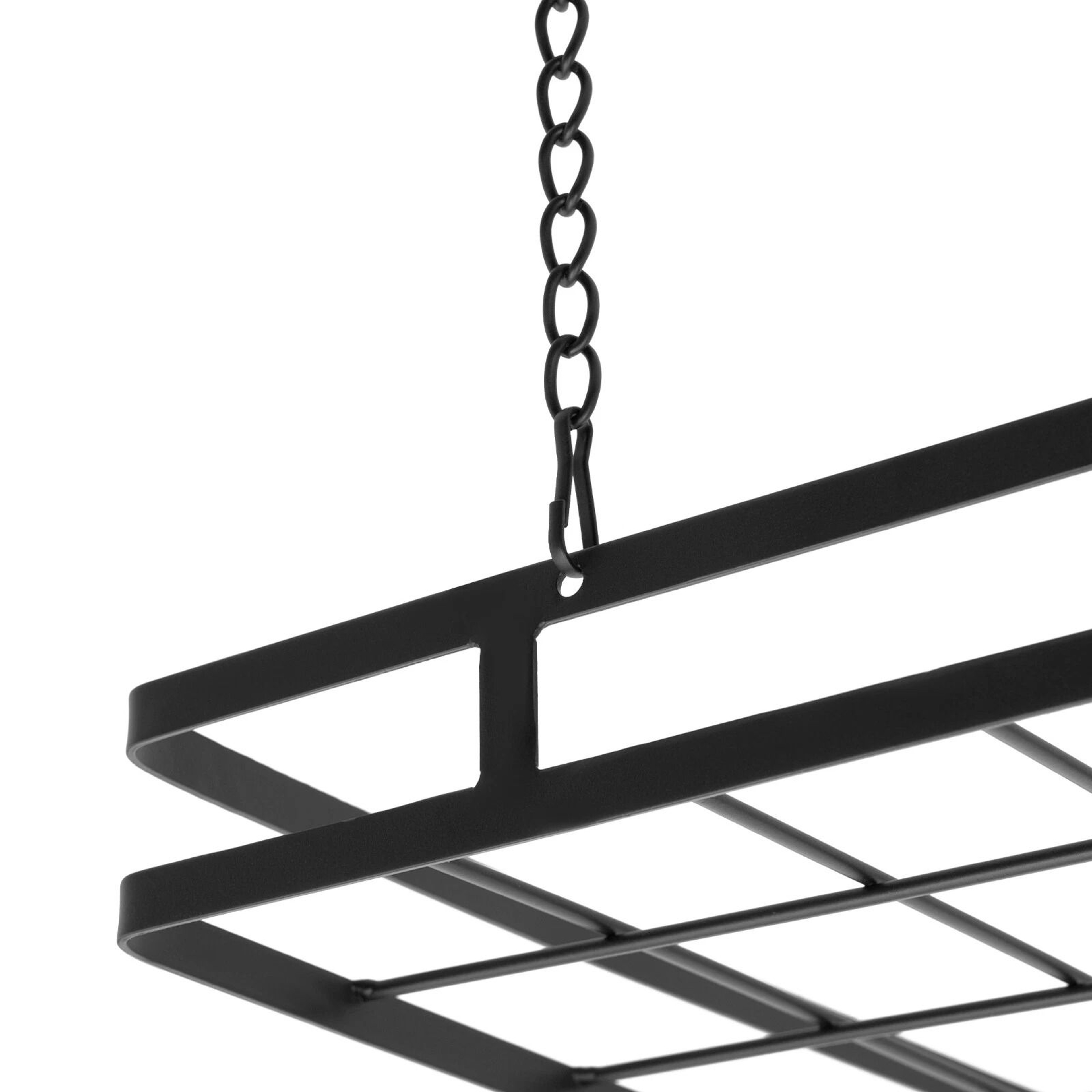 Modern Black Ceiling Pot Rack With Hooks For Pots And Pans 11