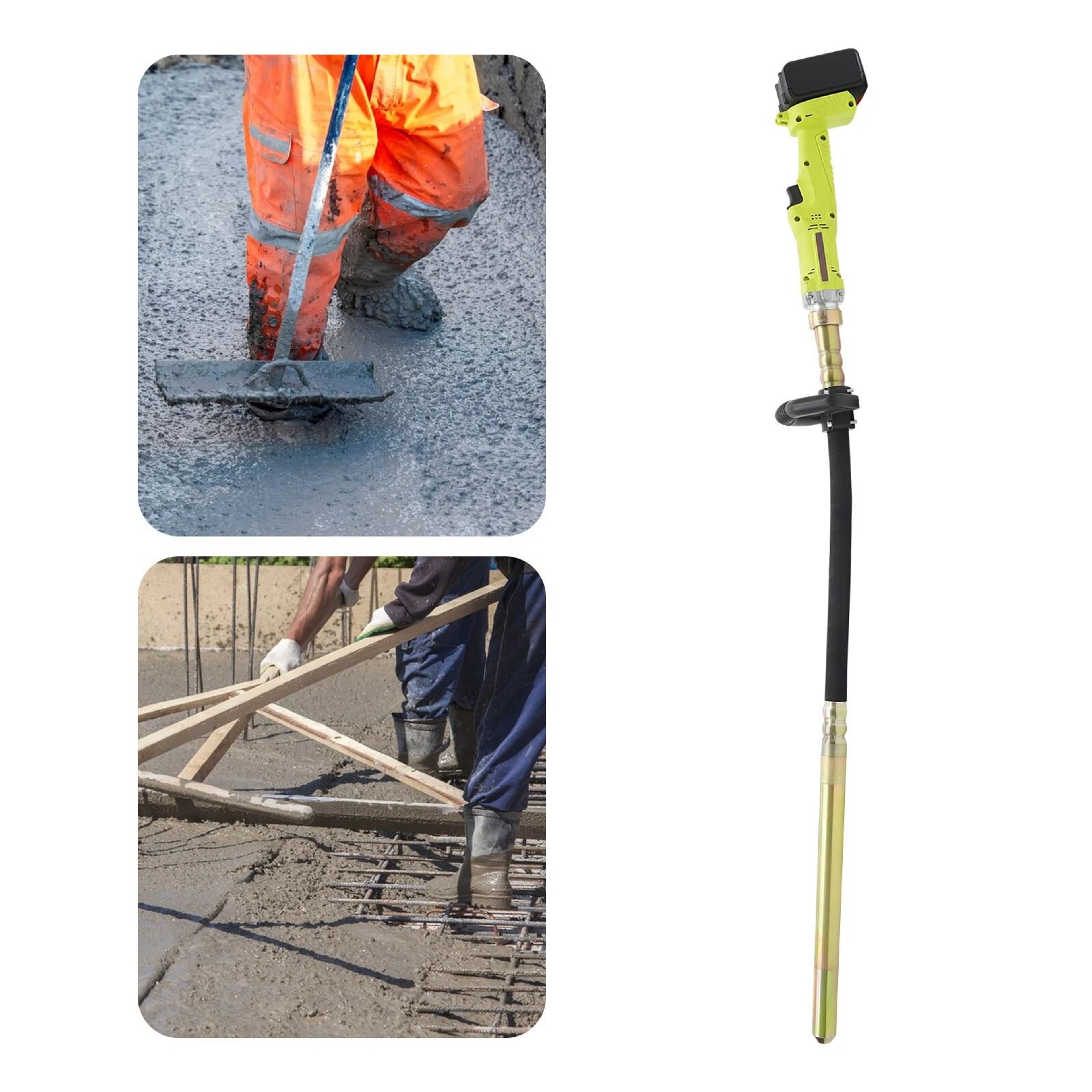 Cordless Handheld Concrete Vibrator With Battery Charger Portable Cement Tool 3