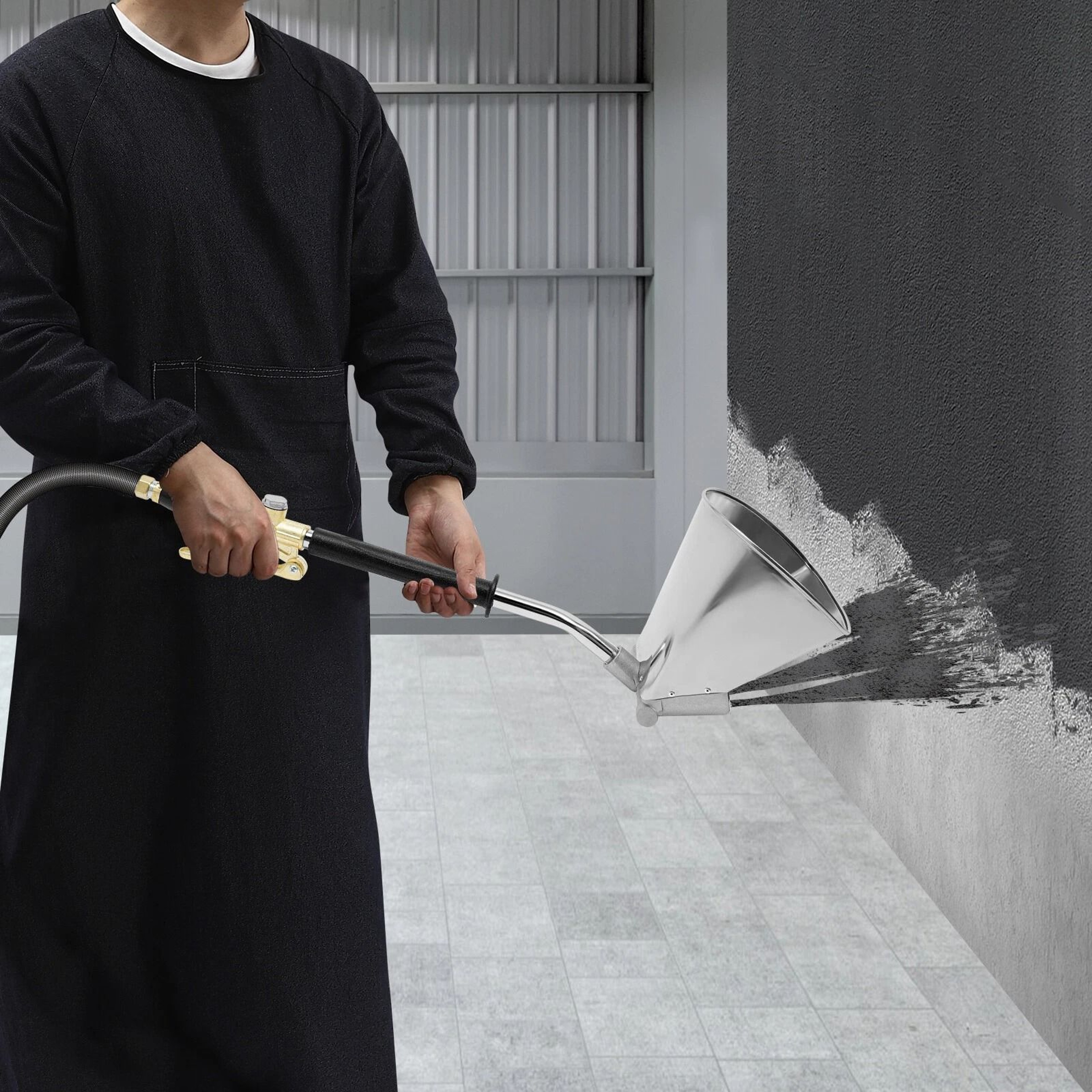 Jet Air Stucco Hopper Sprayer For Cement Texture And Wall Coating Application 0