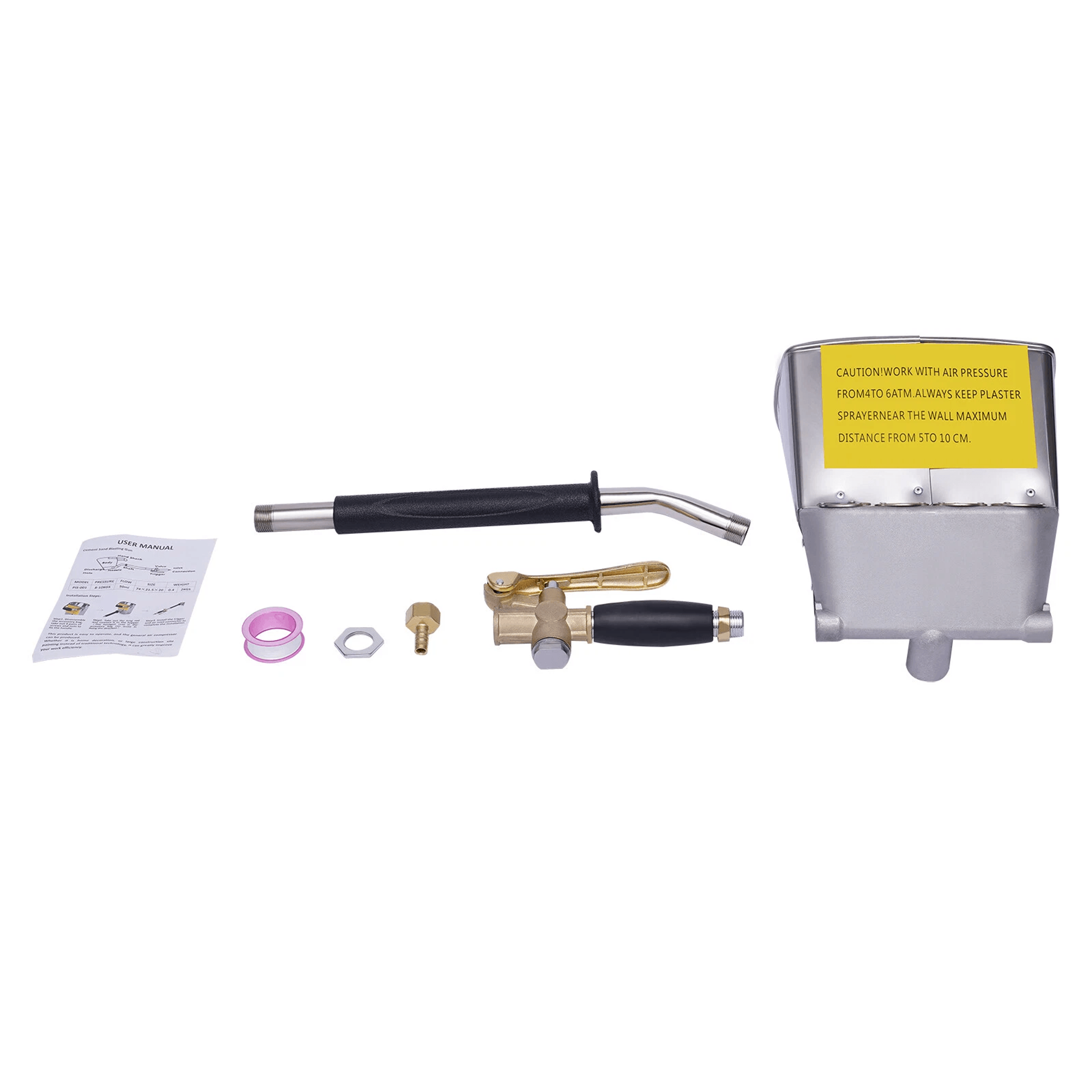 Jet Air Stucco Hopper Sprayer For Cement Texture And Wall Coating Application 8