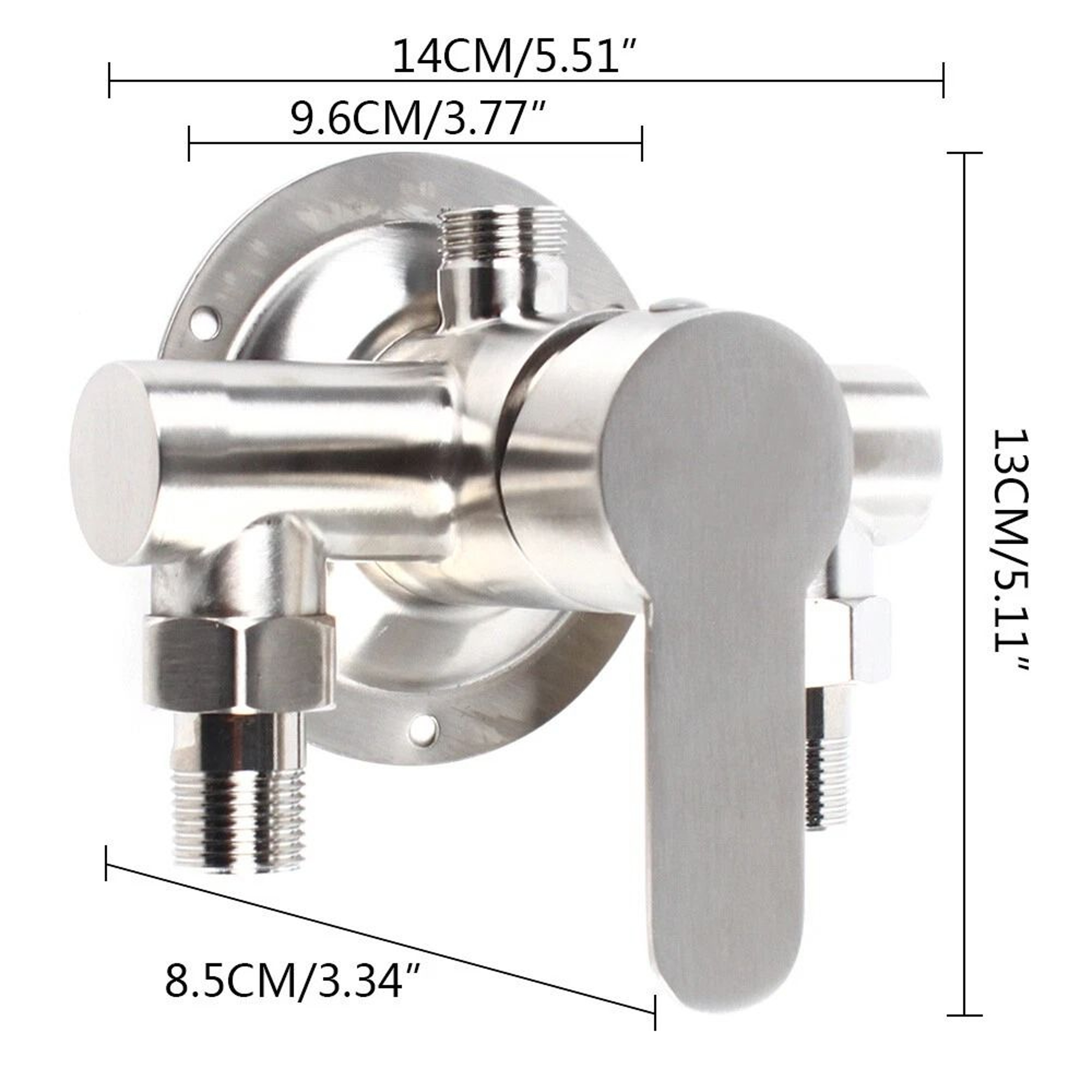 Premium Wall Mount Shower Faucet Valve Bath Mixer With Copper Finish 7