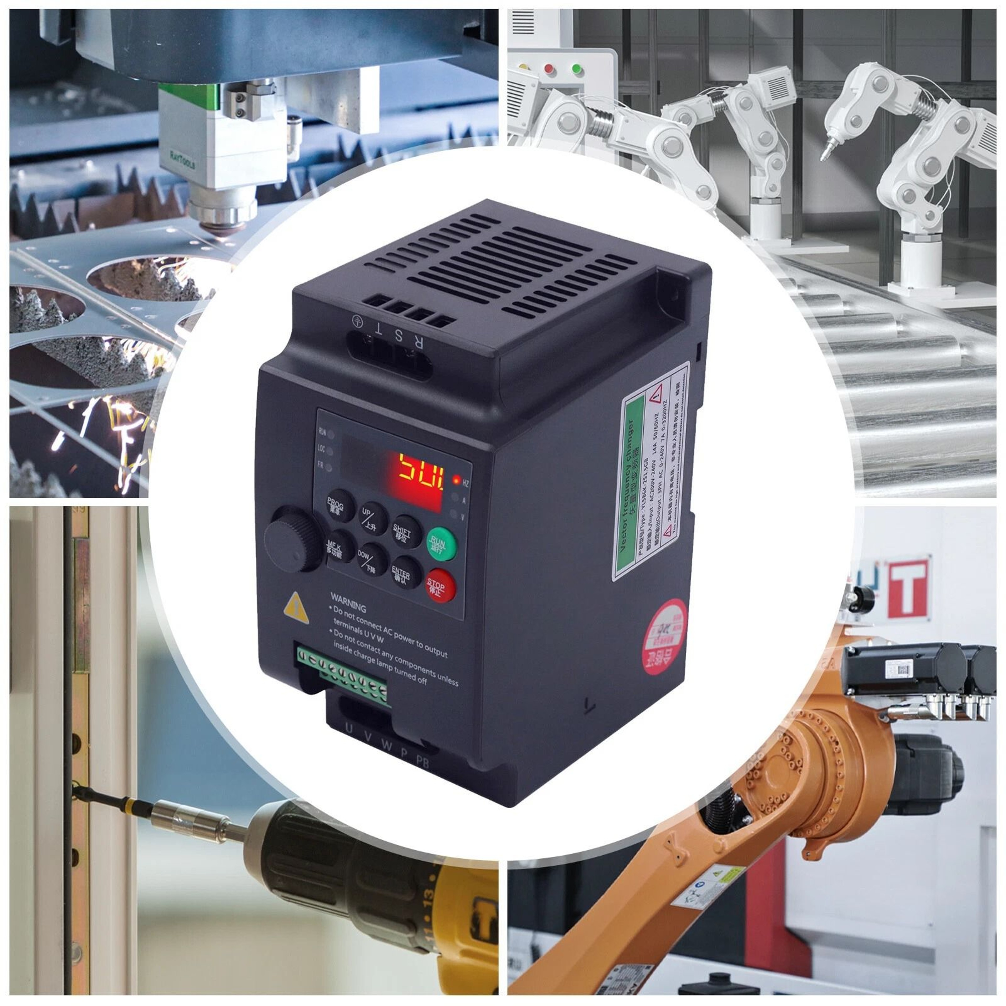 Phase Variable Frequency Drive VFD Speed Controller Motor Drive 4