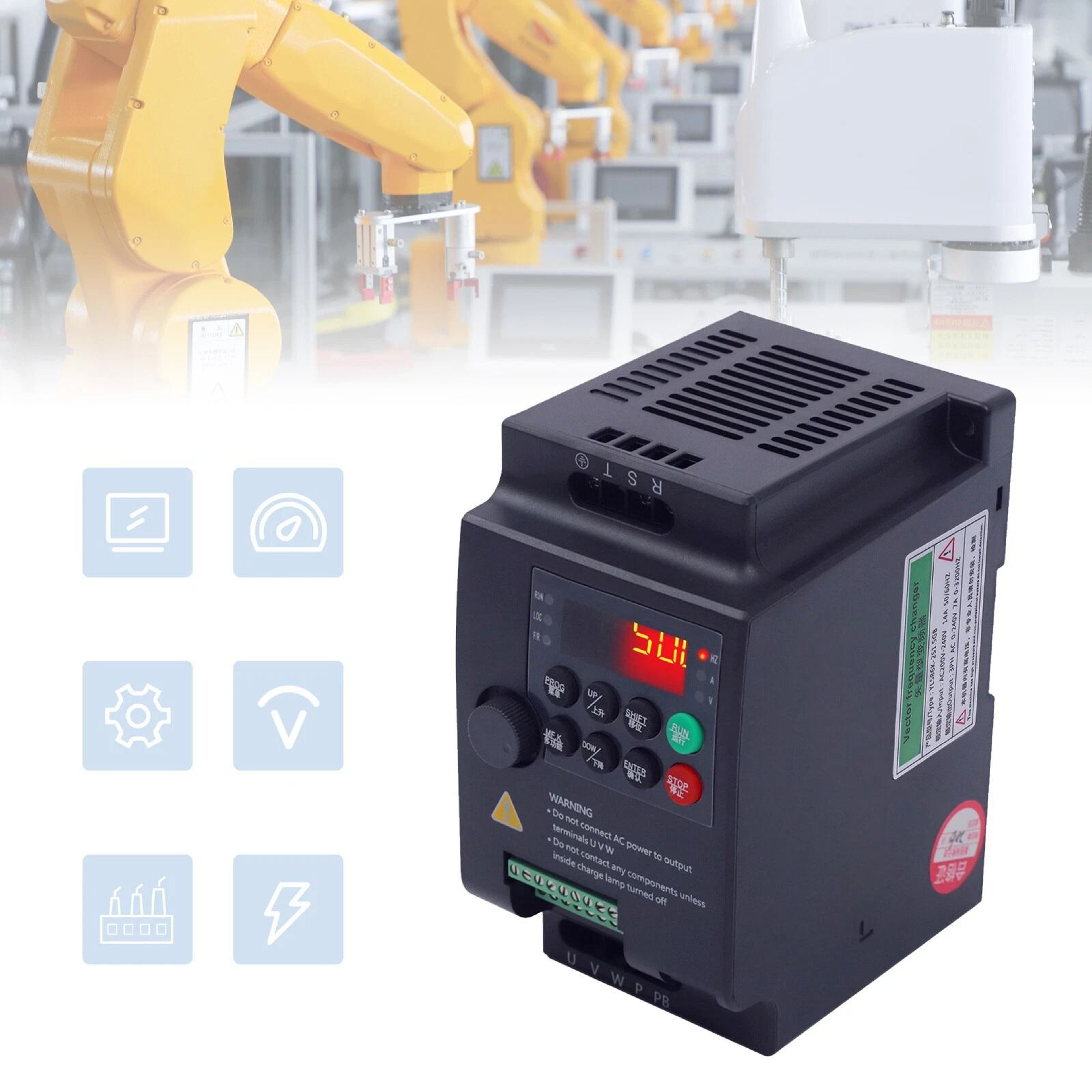 Phase Variable Frequency Drive VFD Speed Controller Motor Drive 0