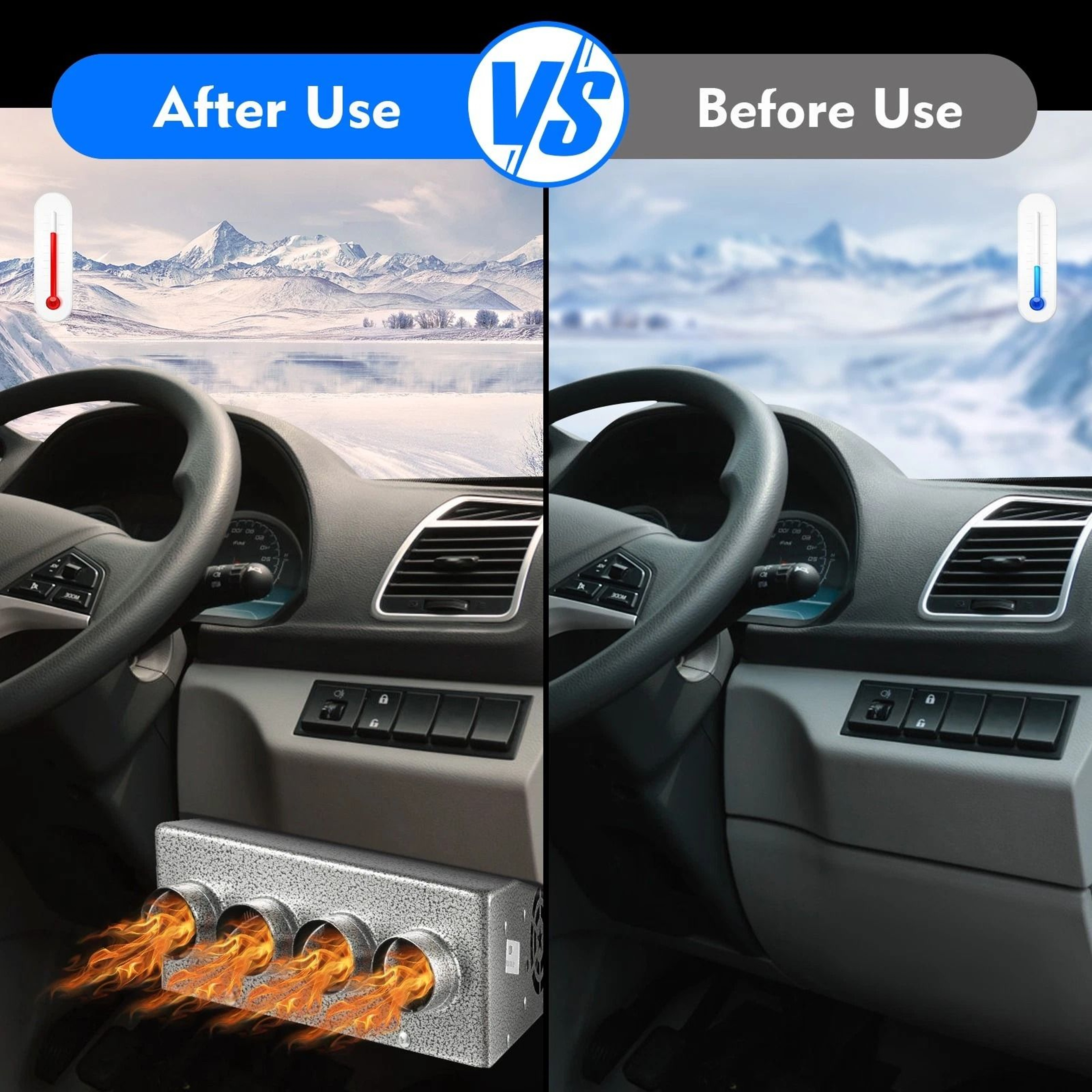 Universal Under Dash Heater With Speed Switch Car  Truck Cabin Defroster 12