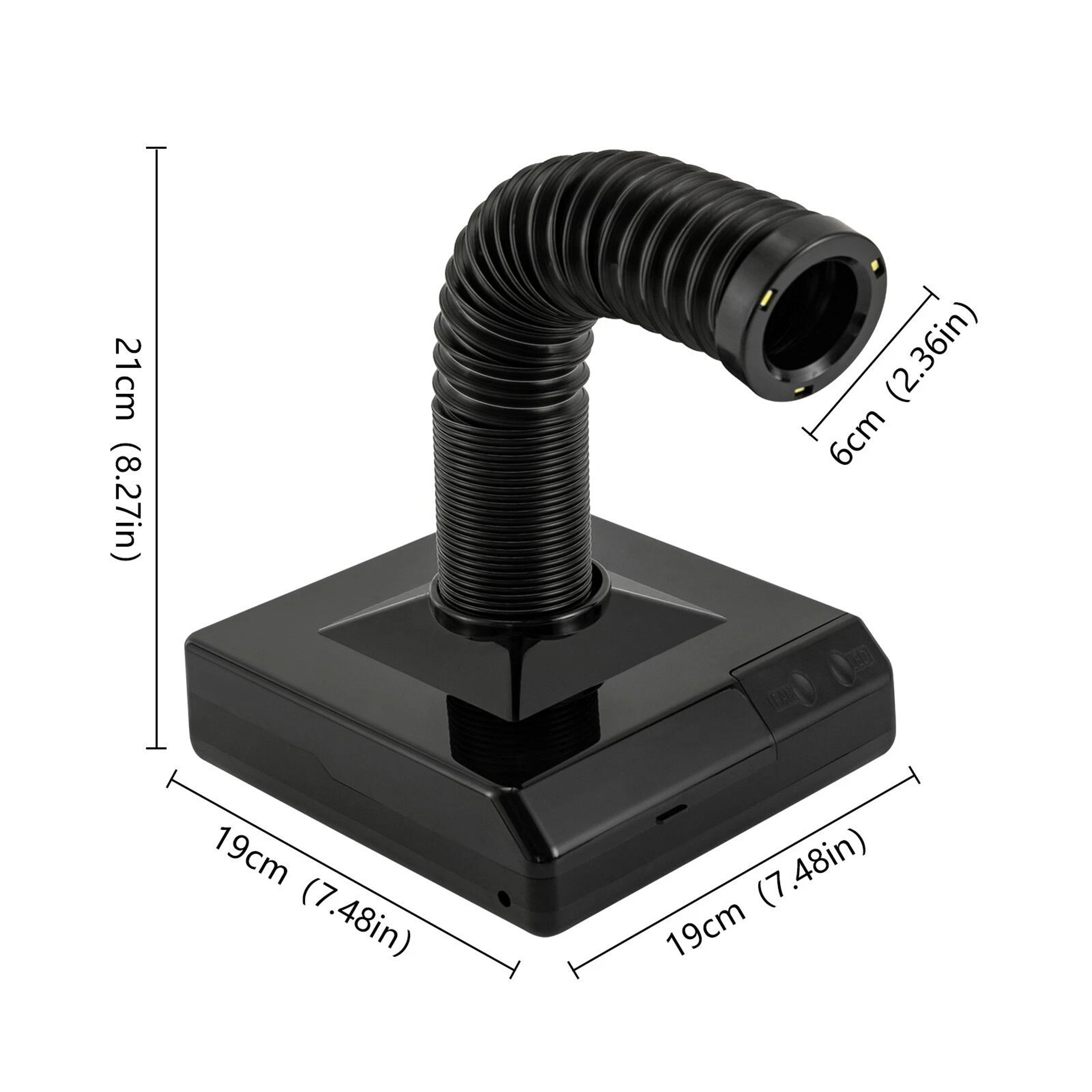 Nail Dust Collector Vacuum With LED Spotlight For Manicure 19