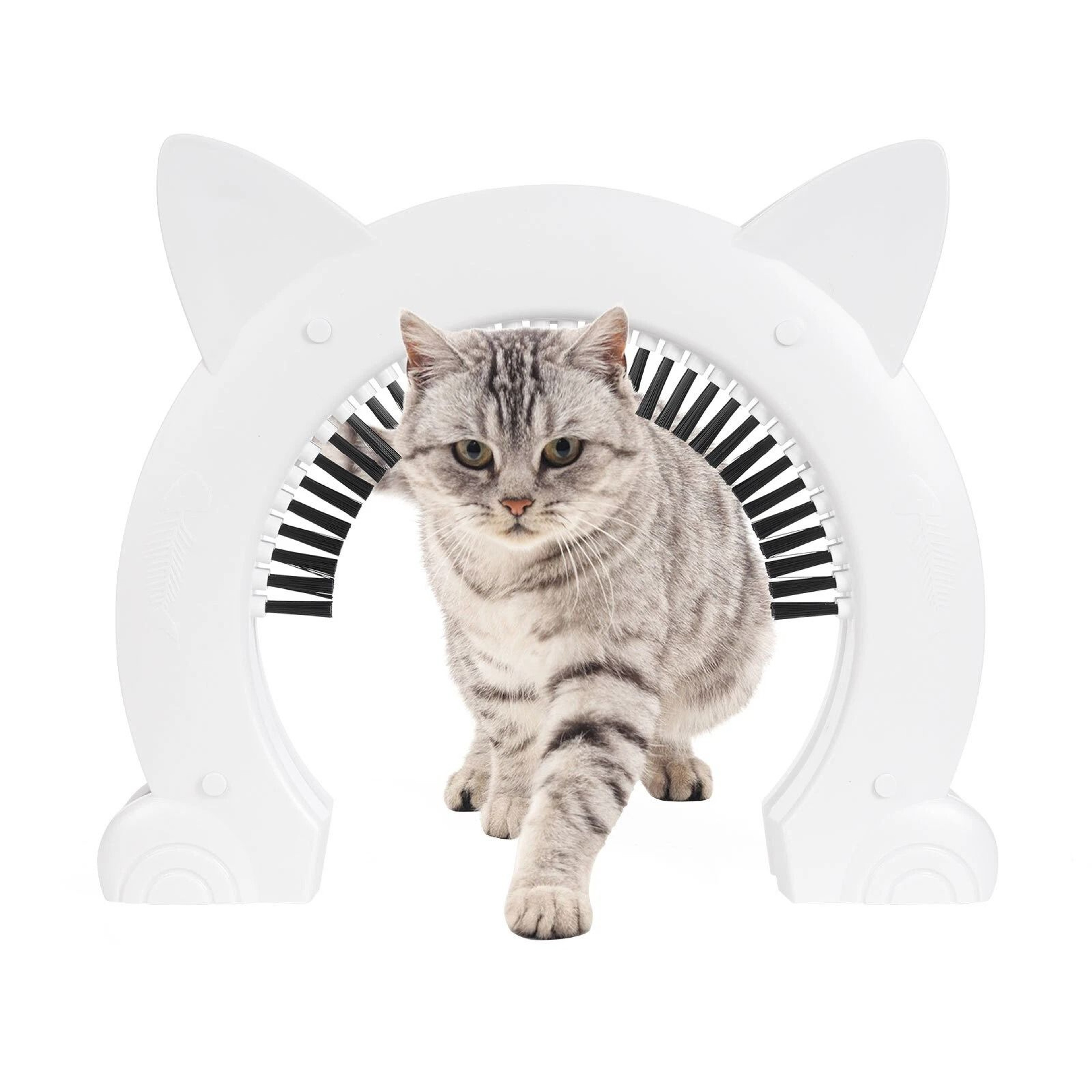 Indoor Cat Door With Brush For Large Cats And Small Pets 1