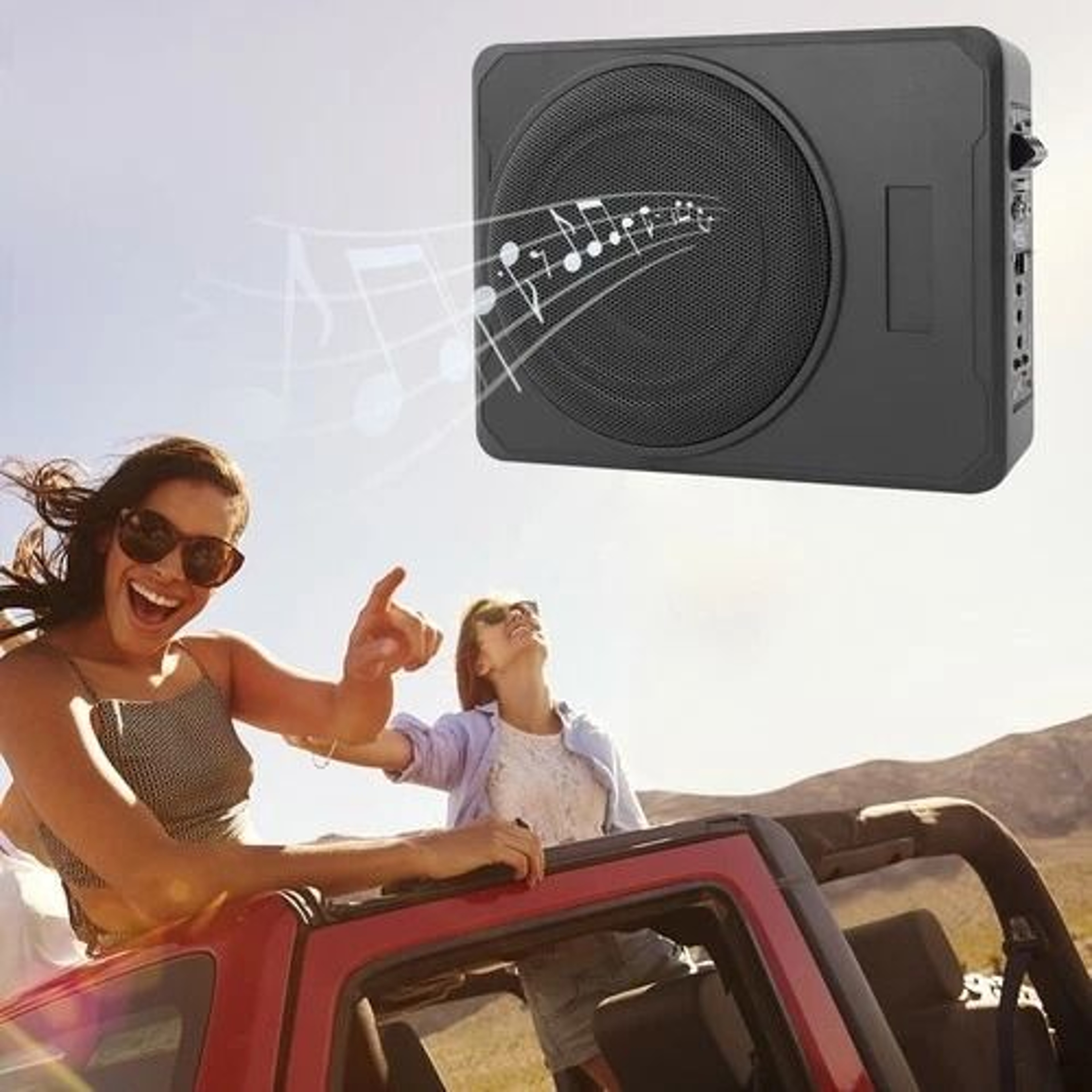 Under Seat Subwoofer With Built In Amplifier For Car Audio Bass 1