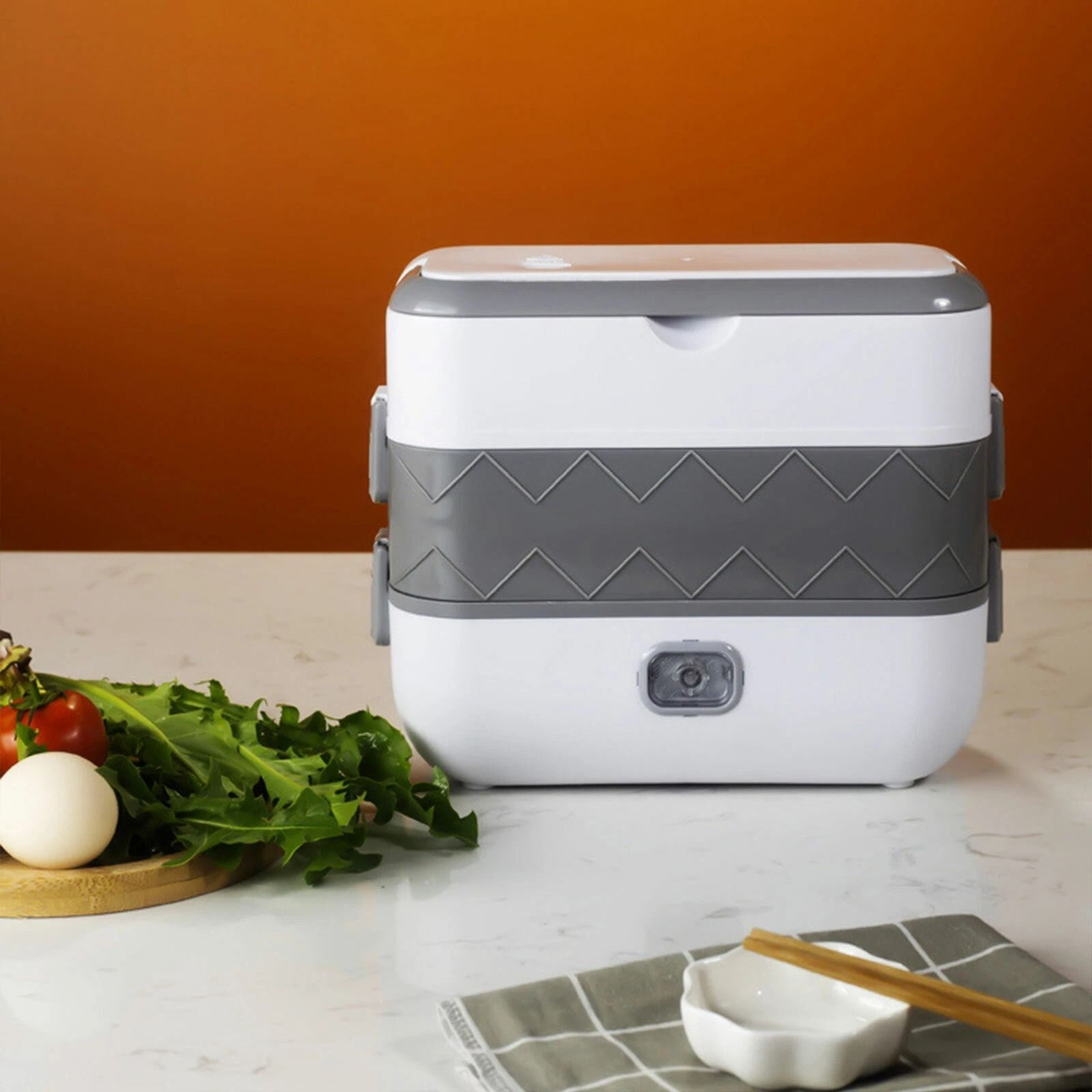 Premium Portable Heated Lunch Box Layer Electric Food Warmer For Work  Travel 1