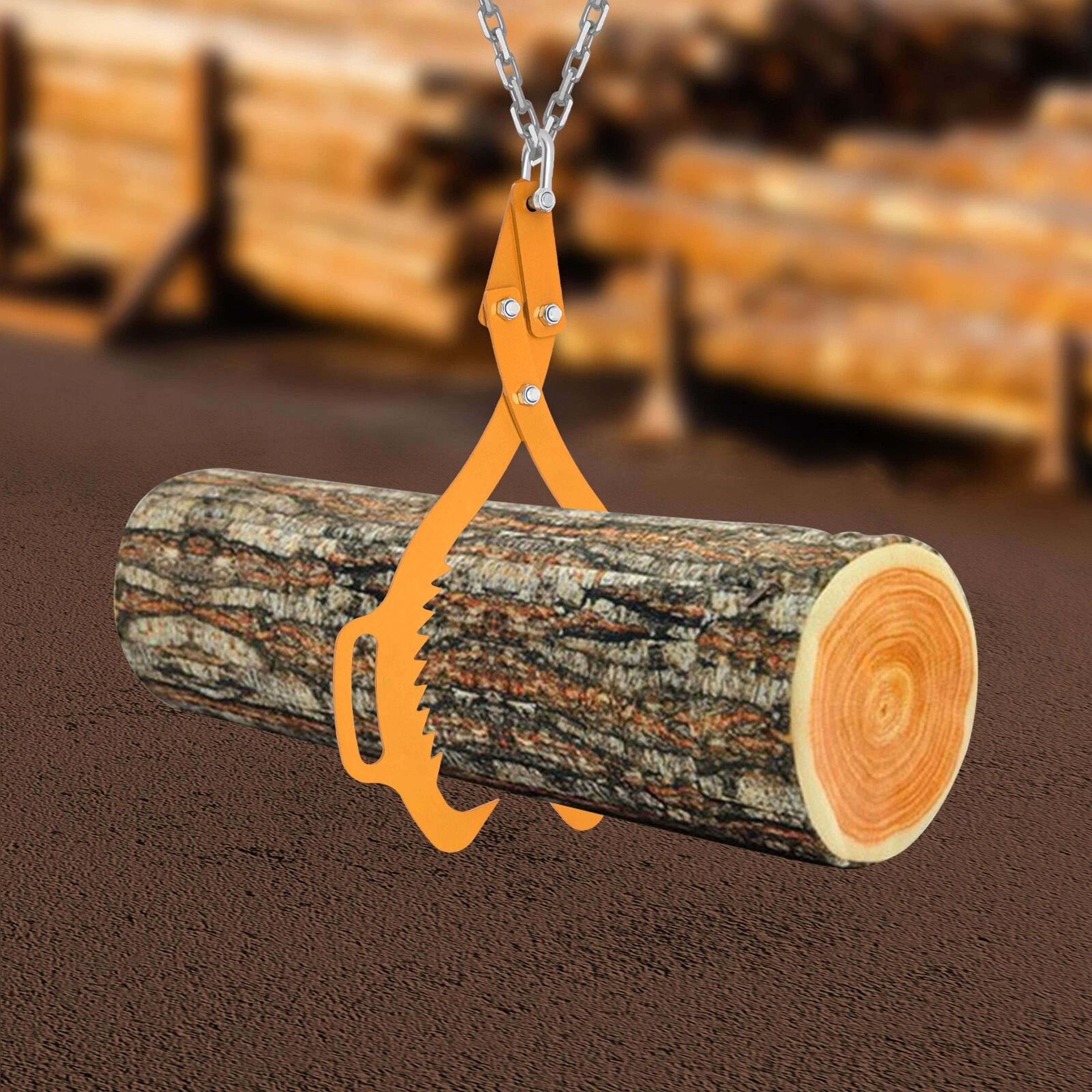 Heavy Duty Log Lifting Tongs With Heavy Duty Grapple Hook Timber Claw 0