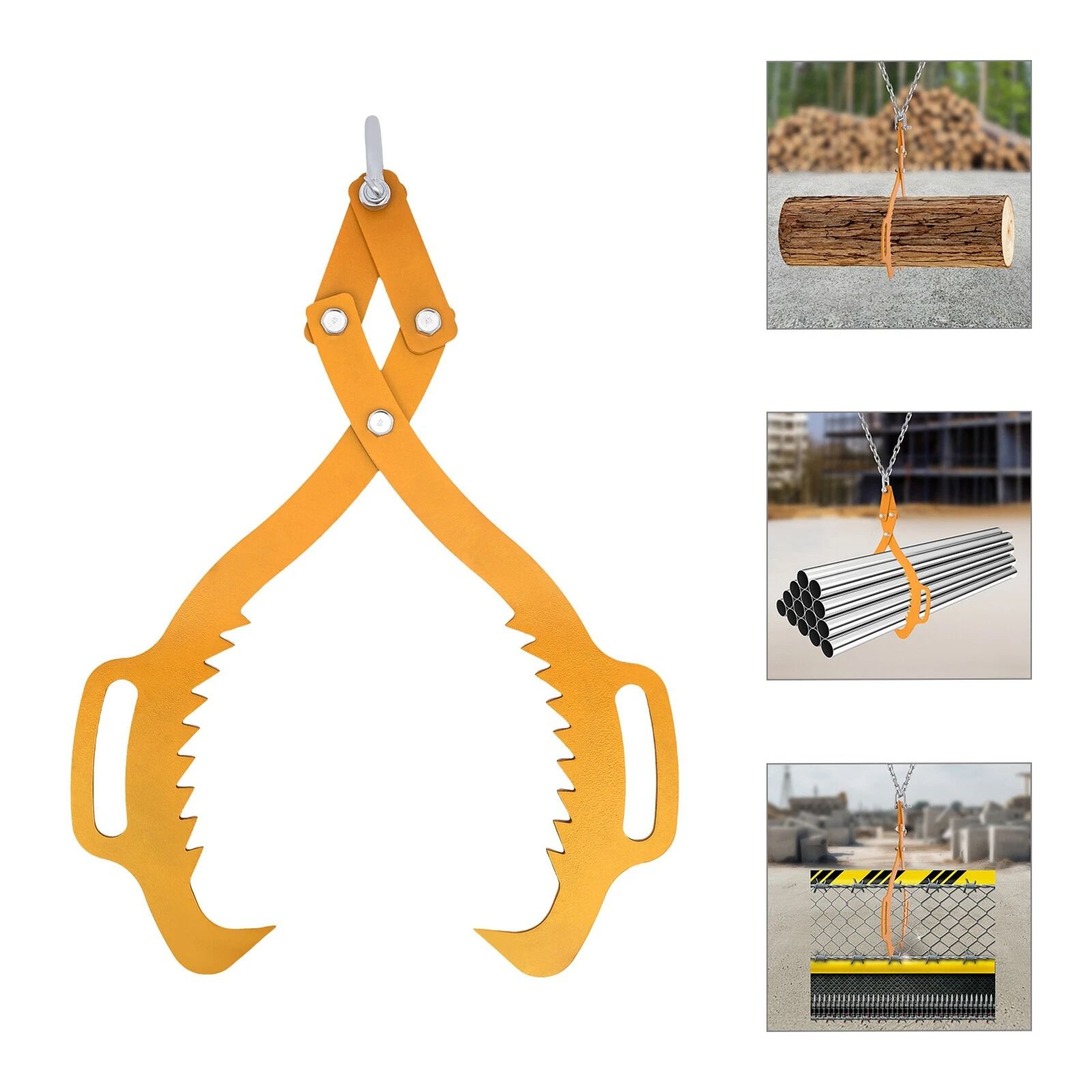 Heavy Duty Log Lifting Tongs With Heavy Duty Grapple Hook Timber Claw 4