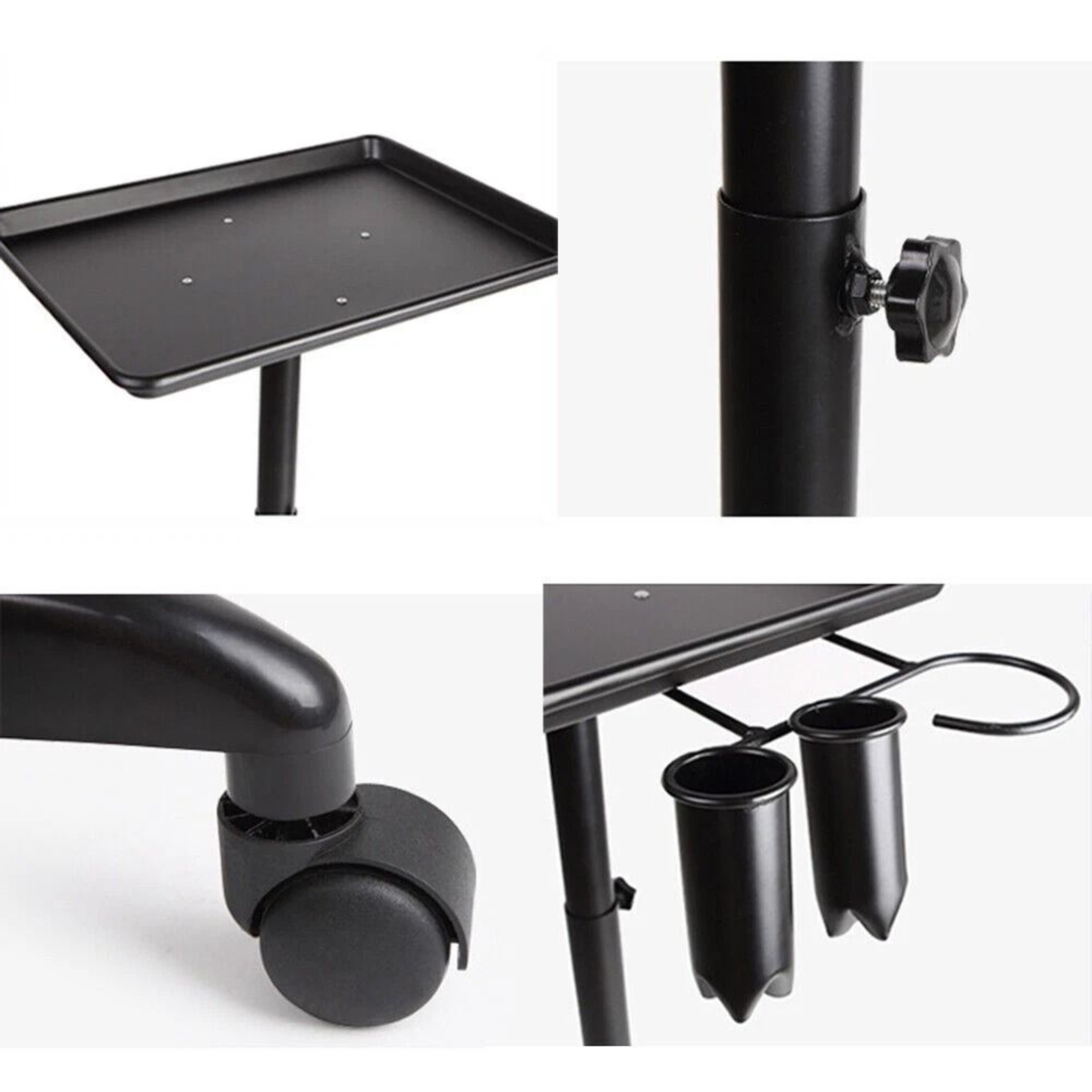 Professional Salon Trolley Cart Adjustable Hairdressing Cart With Tool Tray Organizer 5