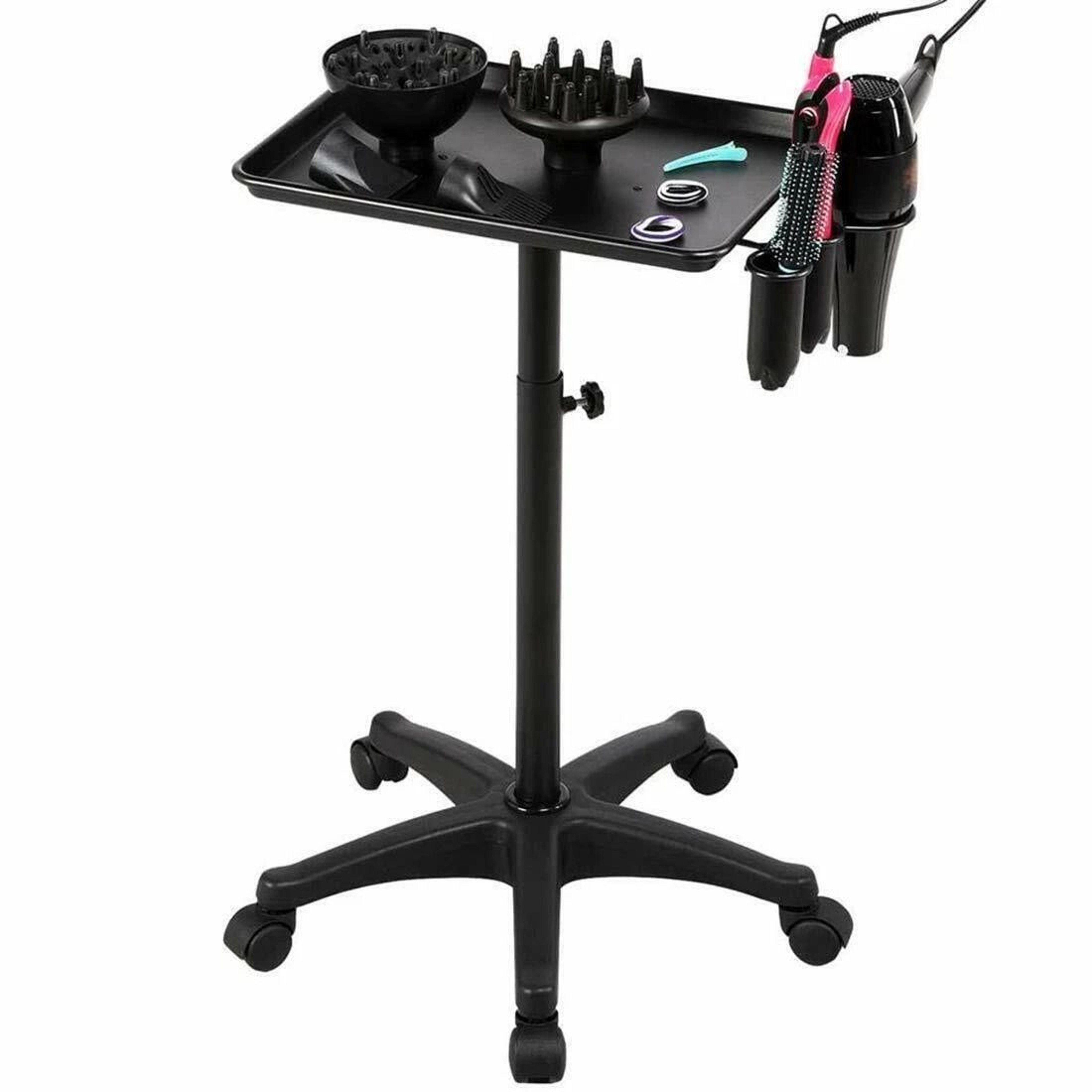 Professional Salon Trolley Cart Adjustable Hairdressing Cart With Tool Tray Organizer 0
