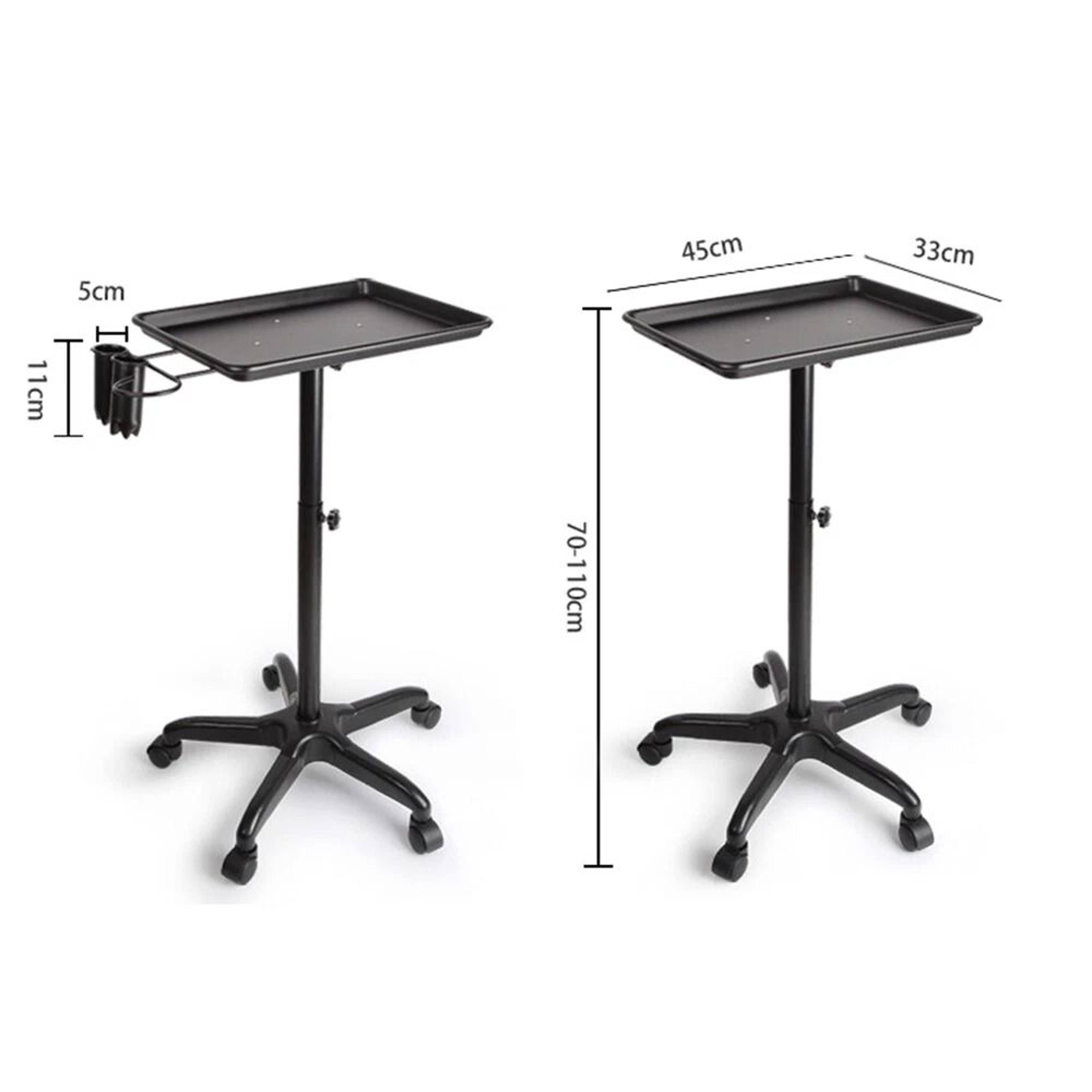 Professional Salon Trolley Cart Adjustable Hairdressing Cart With Tool Tray Organizer 11