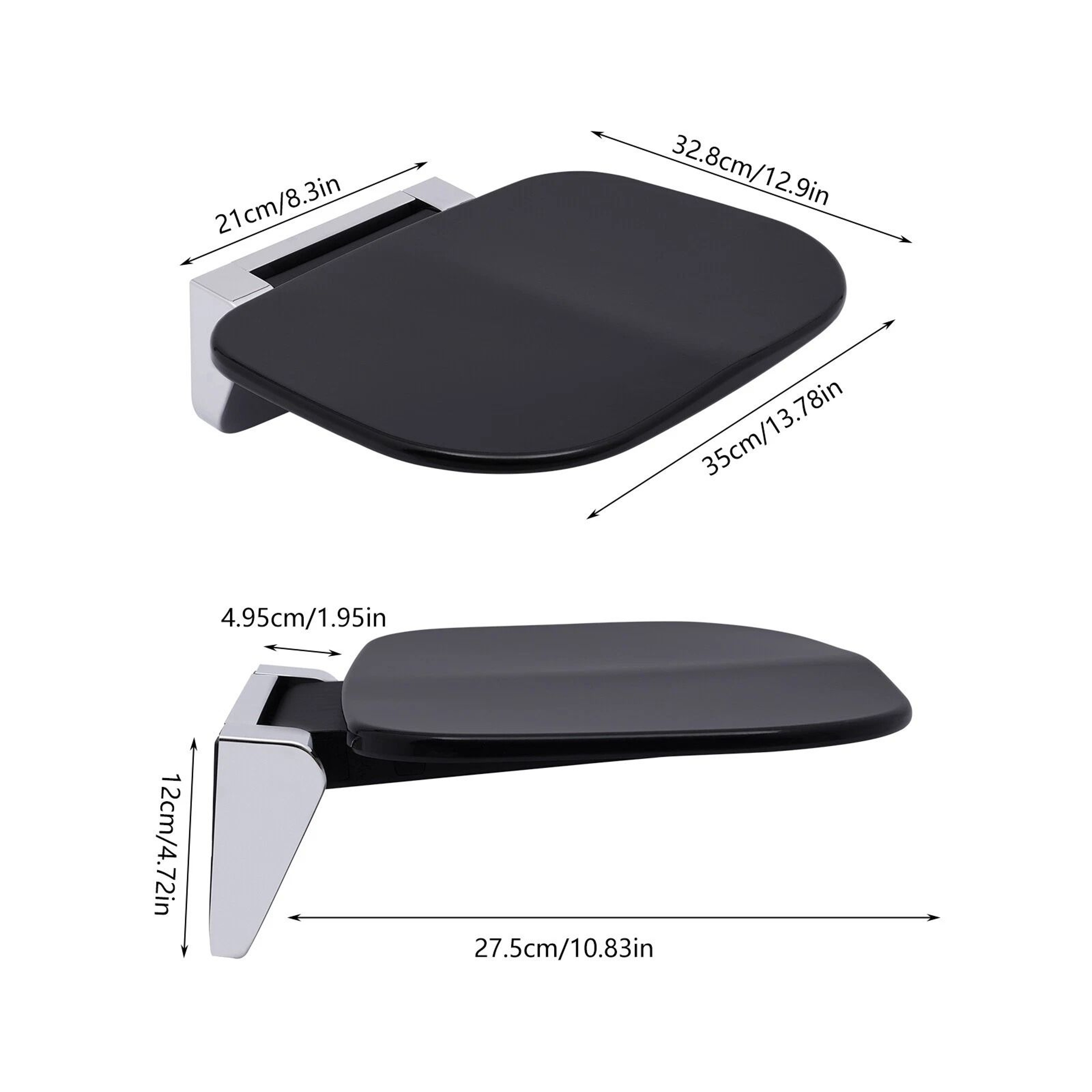 Folding Shower Bench Wall Mounted Bathroom Seat 19