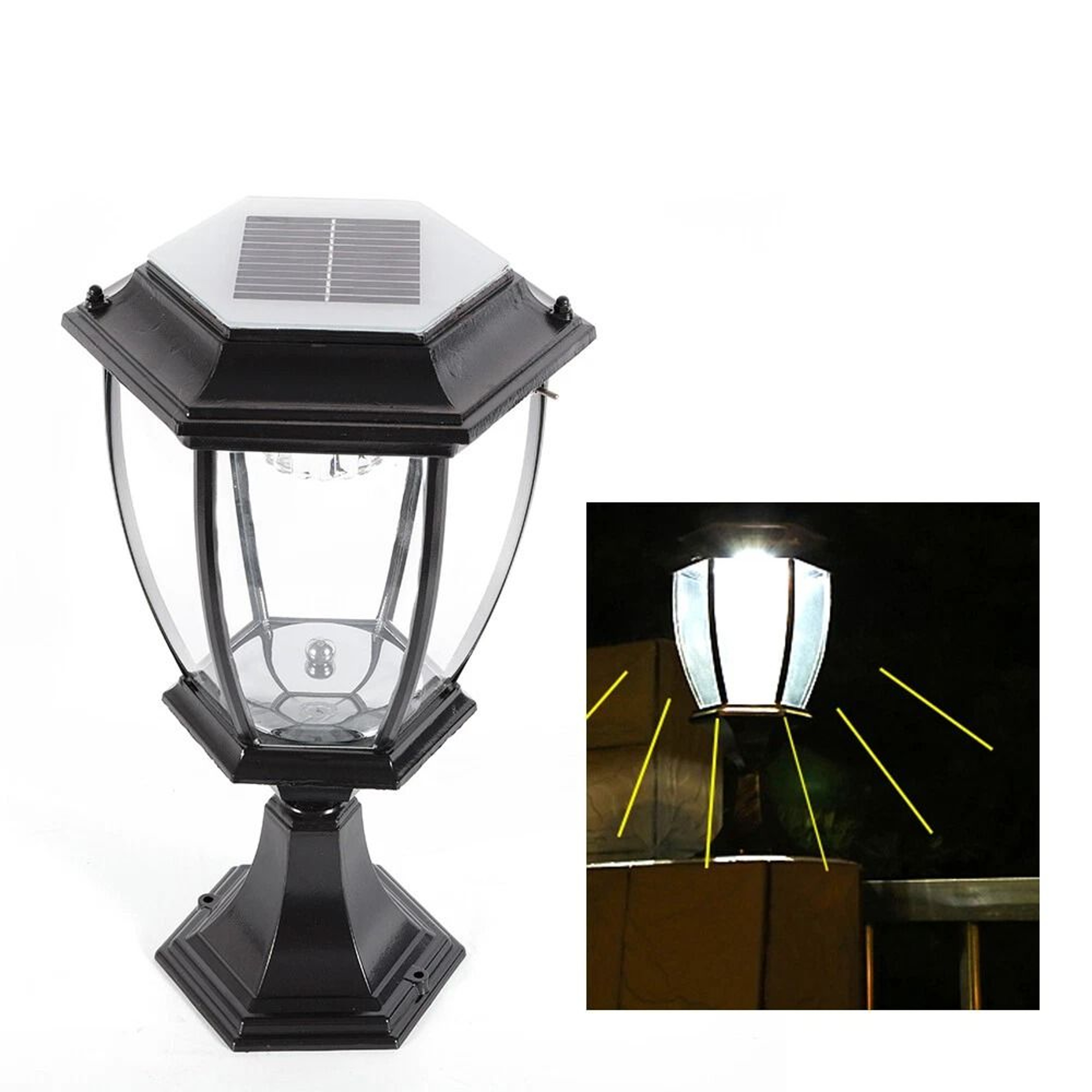 Waterproof LED Solar Pillar Lights Outdoor Yard Solar Outdoor Lights Lantern 1