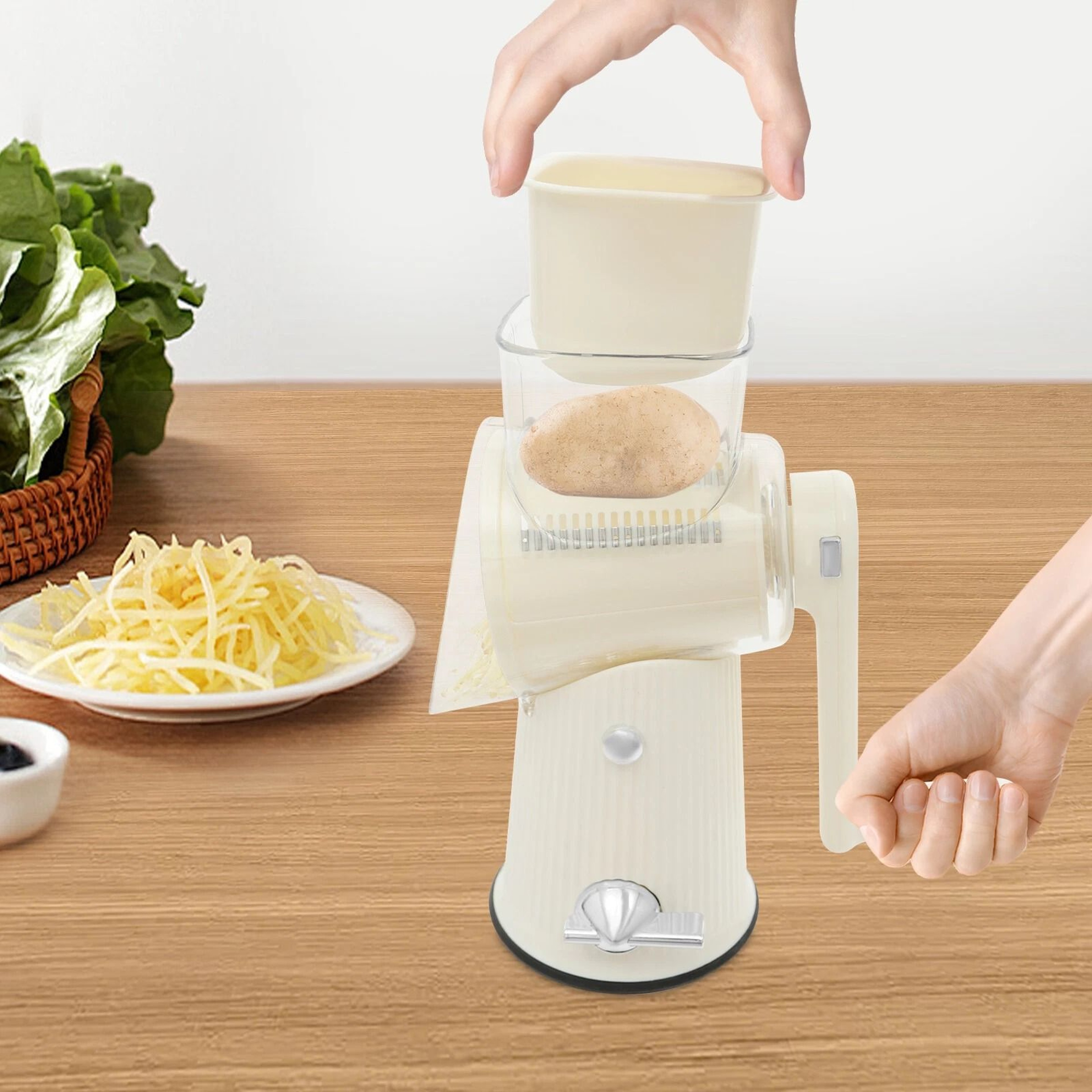 Fast Manual Vegetable Cutter  Cheese Grater Quick Salad Prep Kitchen Tool 3