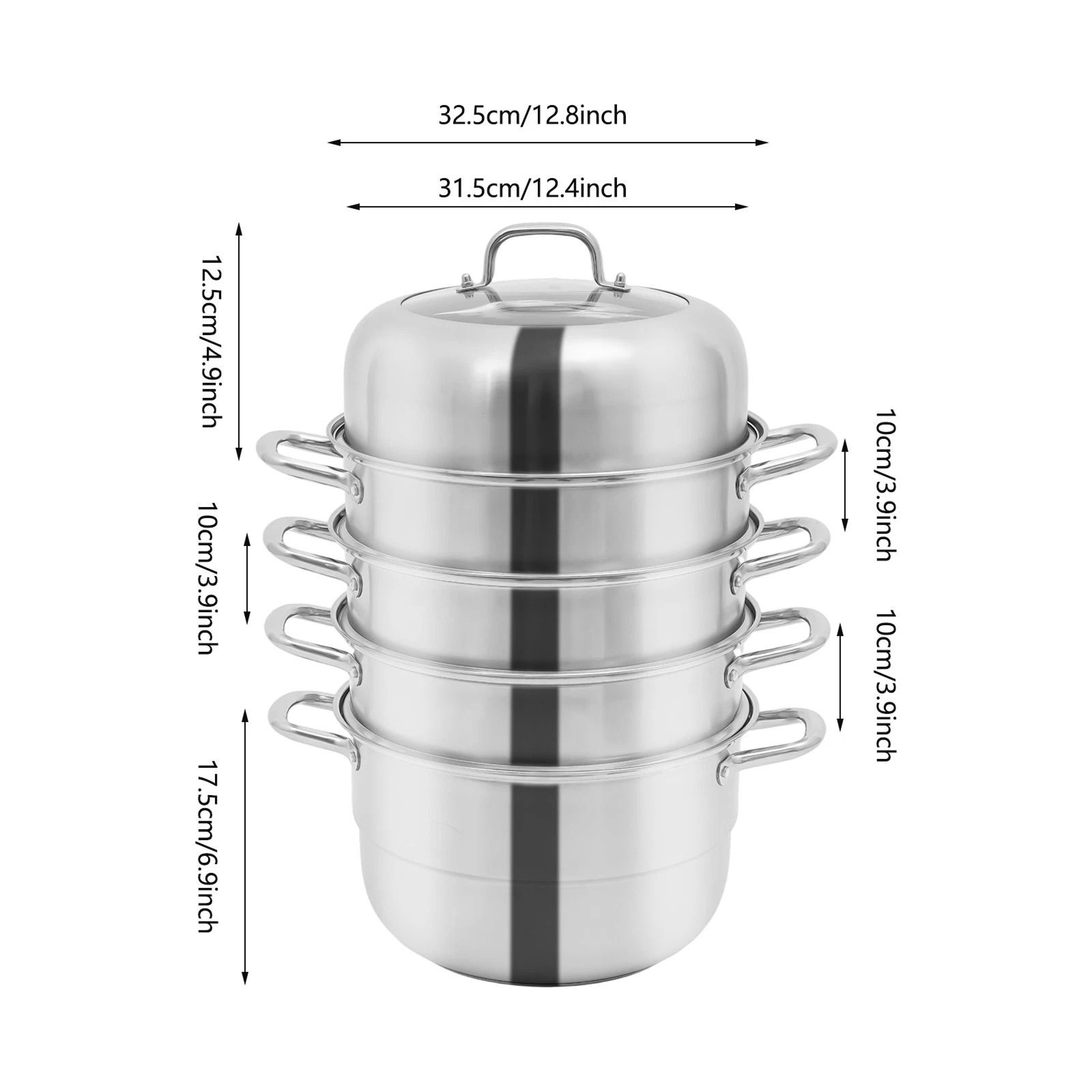 Stainless Steel Food Steamer Large Pot Cooker For Healthy Meals 11