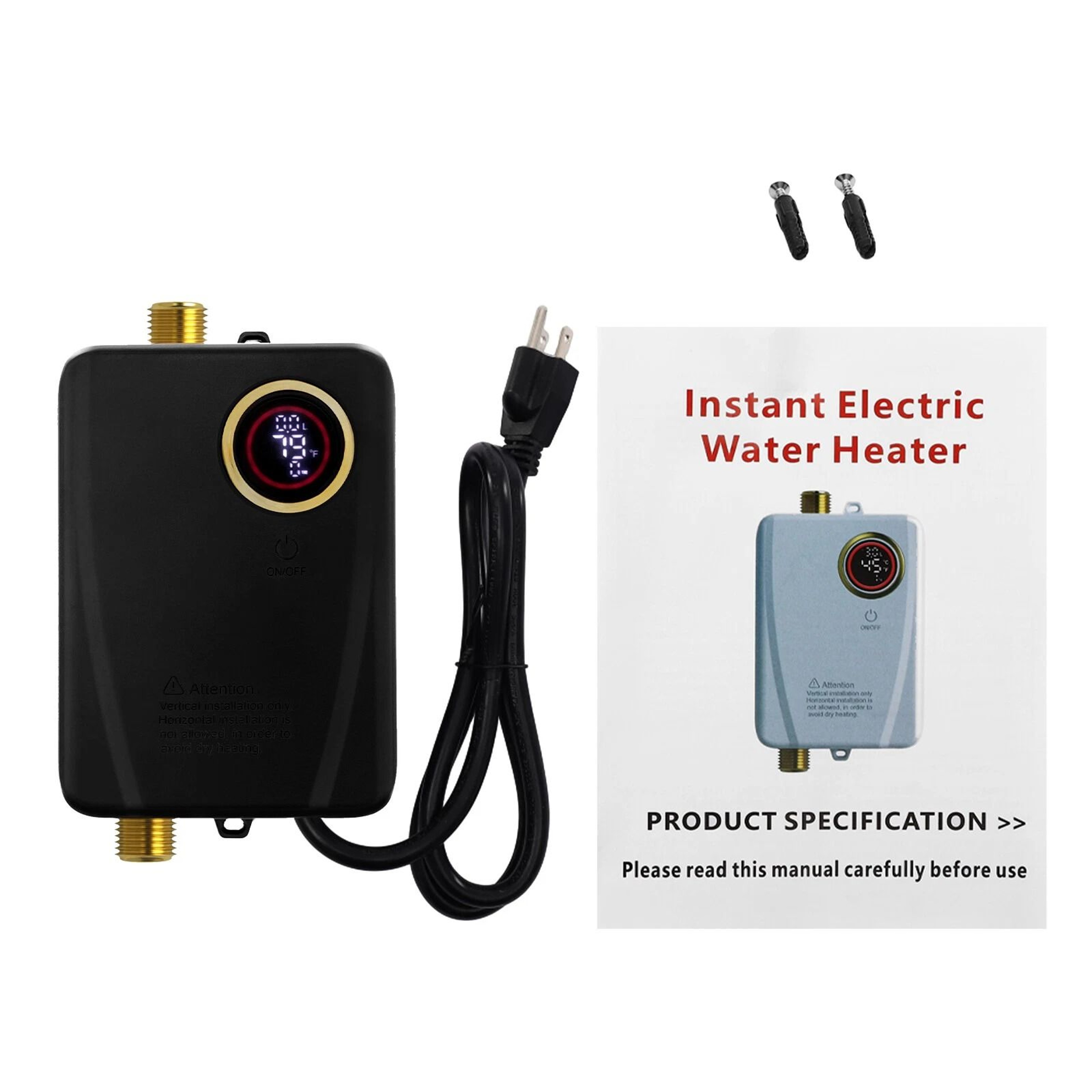 Instant Hot Water Heater Compact Electric Tankless Water Heater With LED Temperature Display 14