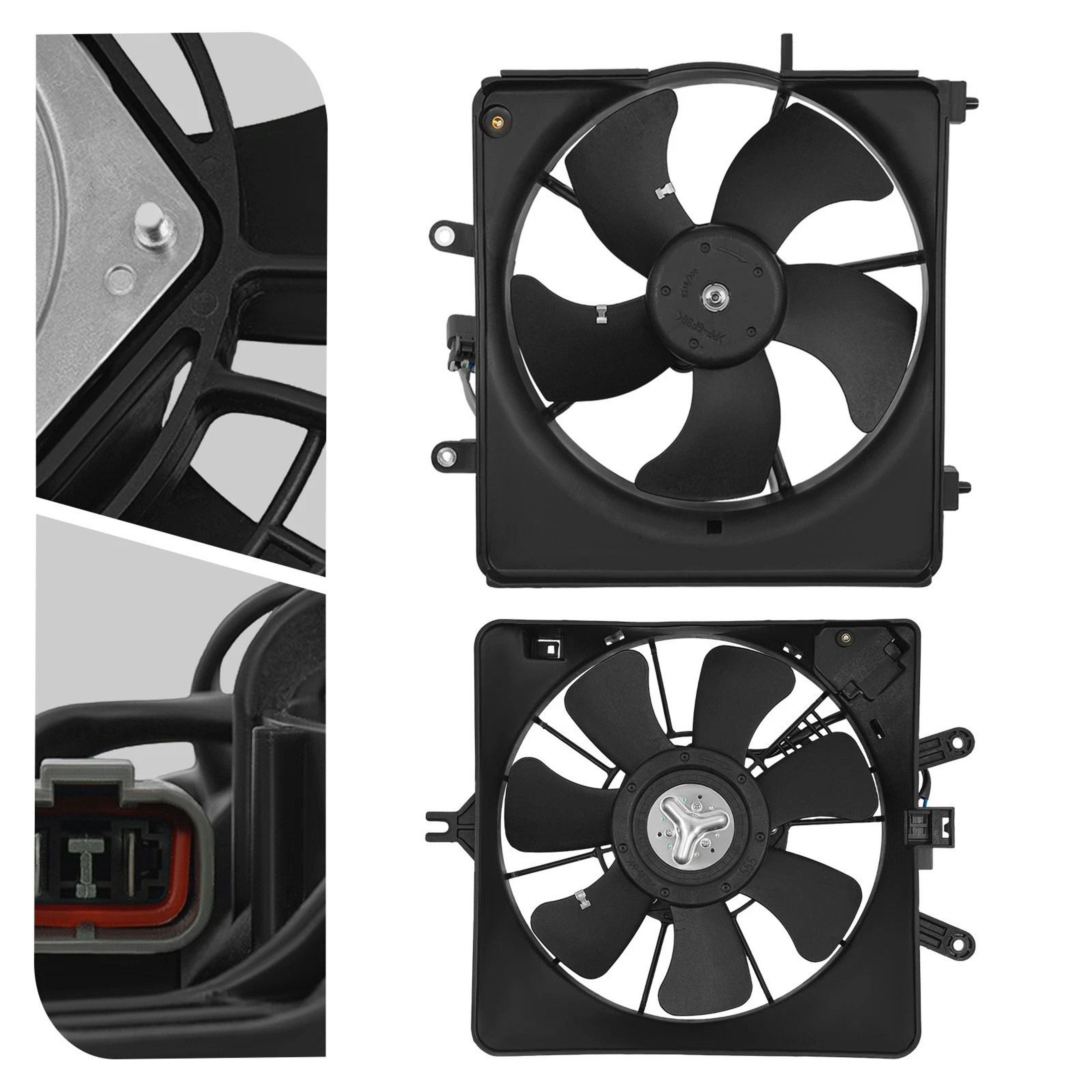 Premium Radiator Cooling Fan Pair For Honda Fit Direct Fit Replacement 1