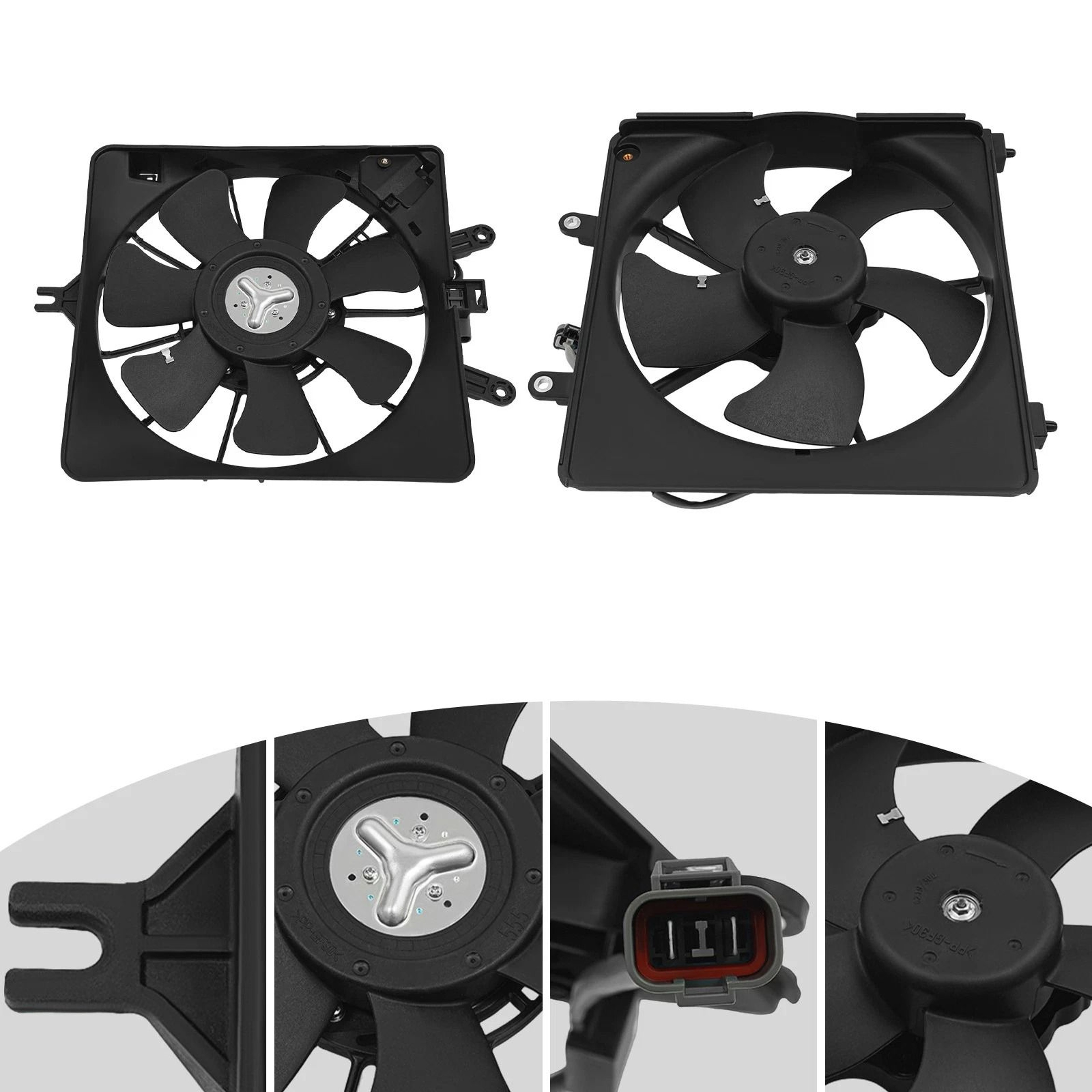 Premium Radiator Cooling Fan Pair For Honda Fit Direct Fit Replacement 3