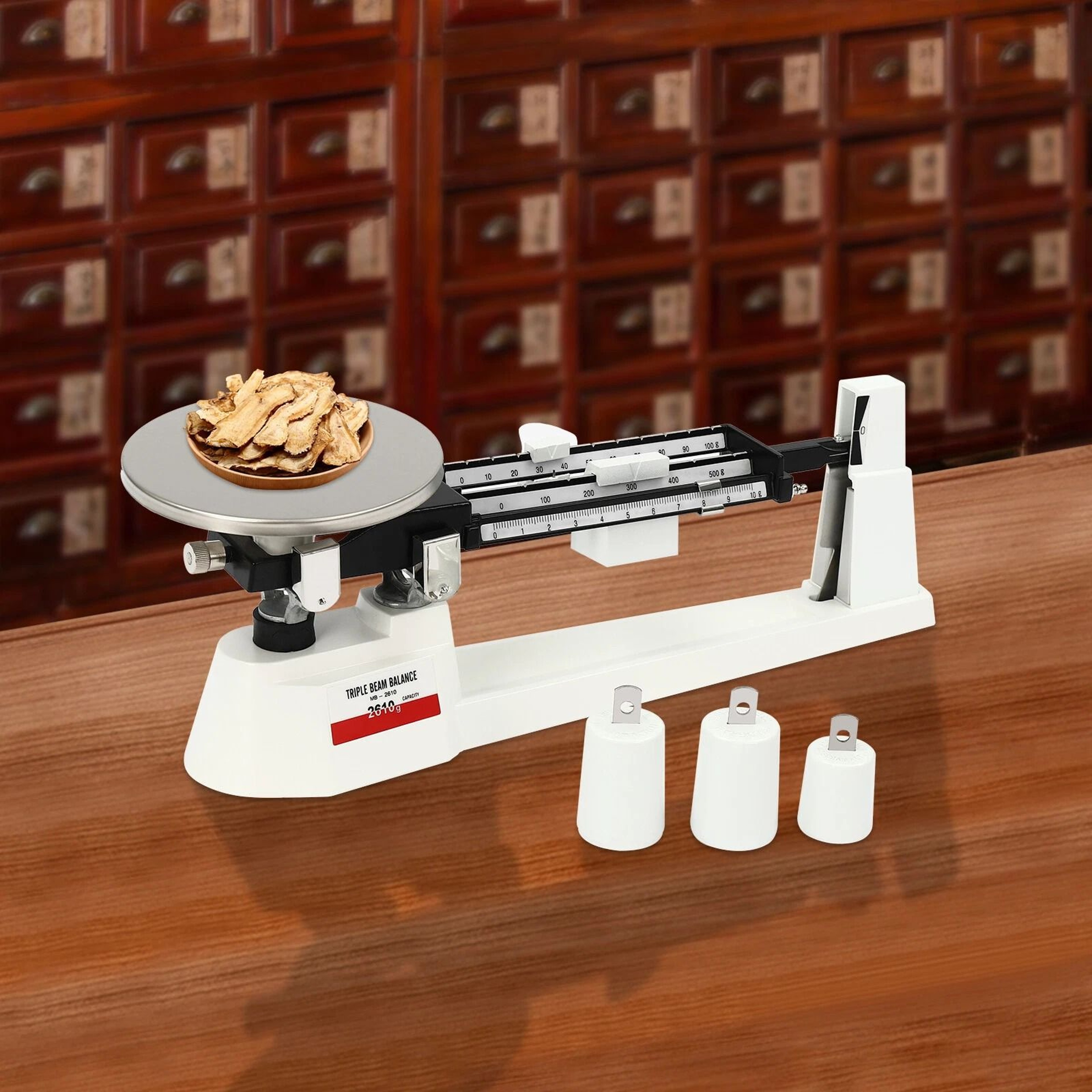 Precision Lab Triple Beam Balance Scale Stainless Steel Mechanical Beam Scale 2