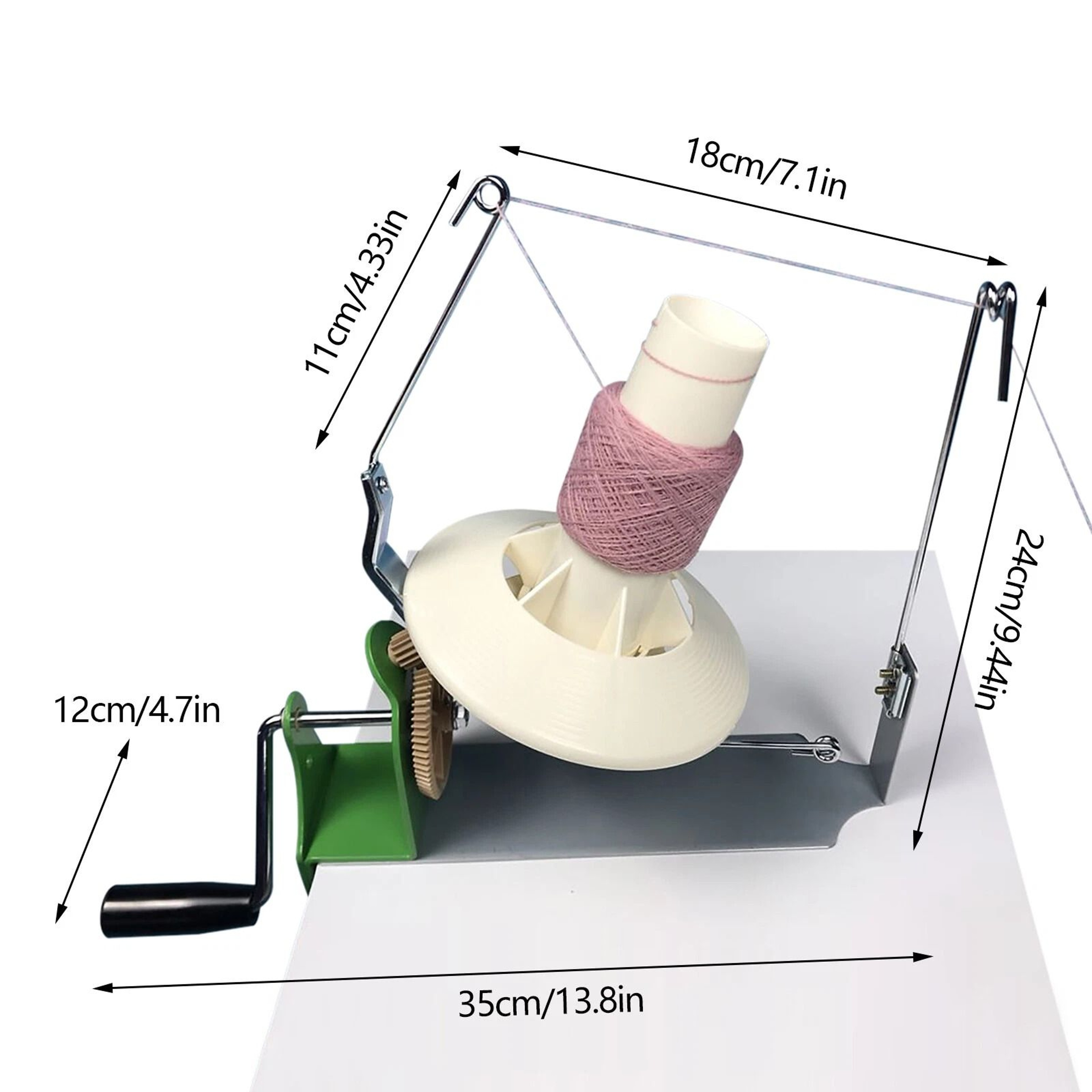 Large Hand Operated Yarn Ball Winder For Jumbo Wool  Fiber Efficient Center Pull Ball Maker 10