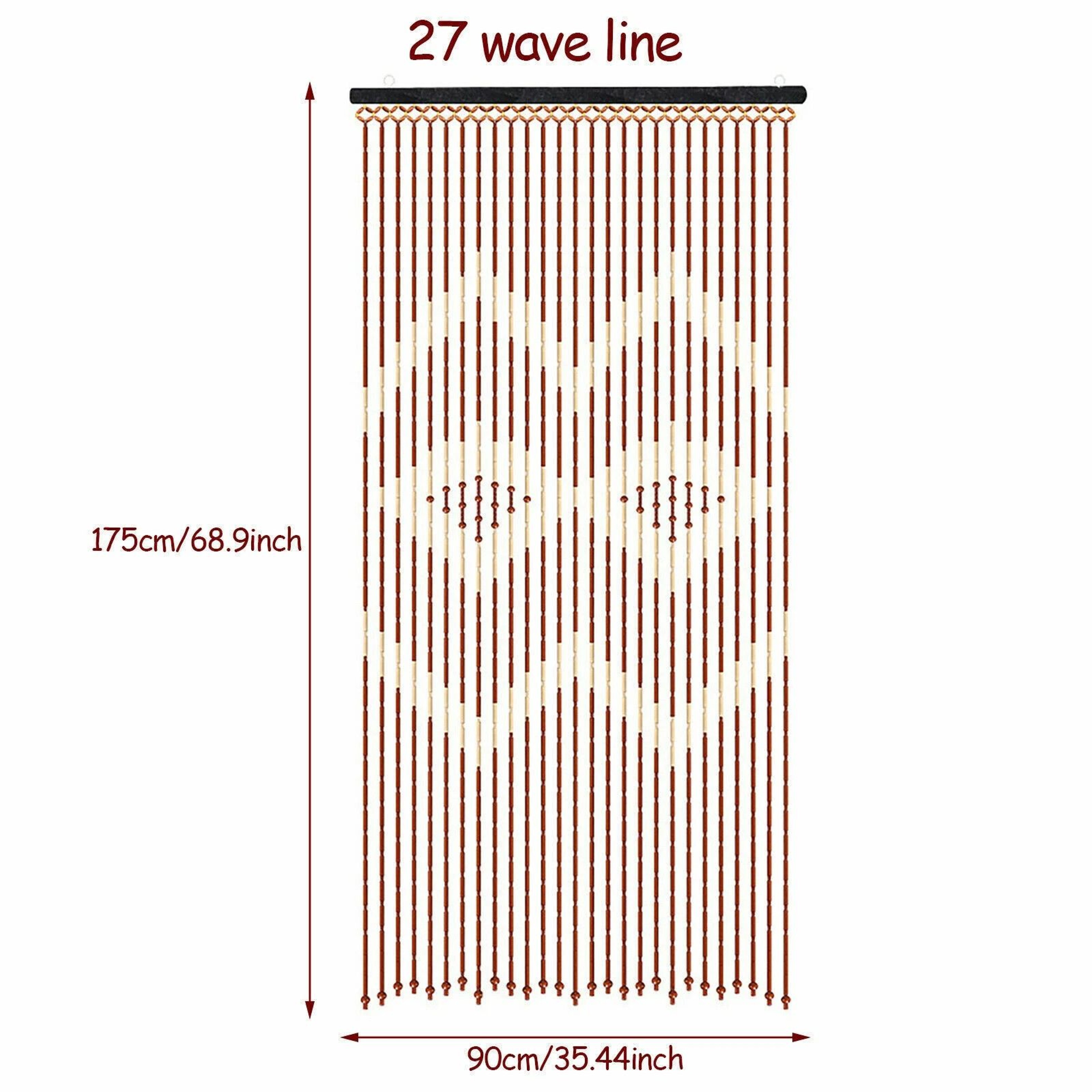 Natural Bamboo Beaded Curtain Doorway Divider For Home  Porch 8