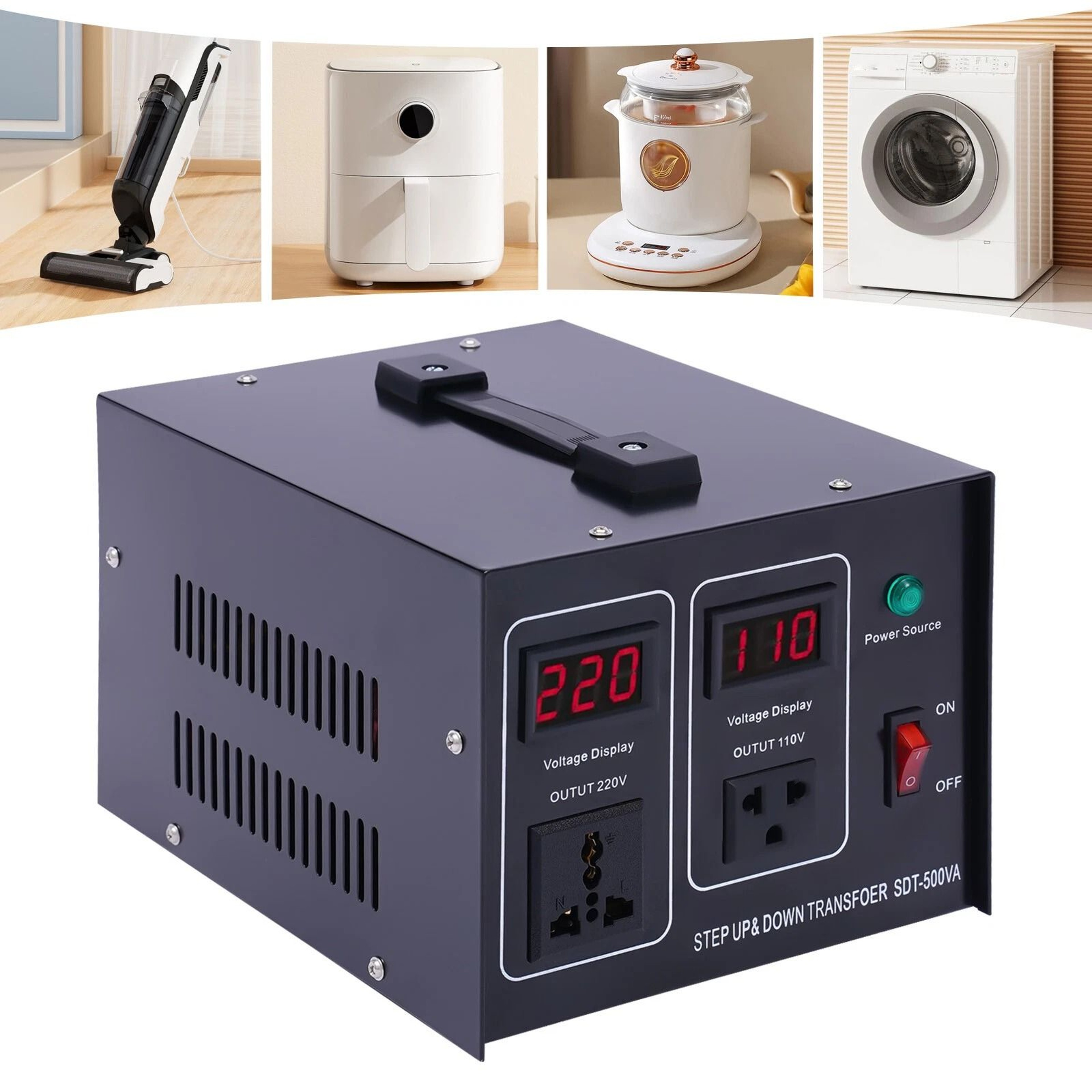 Premium Dual Voltage Power Converter Step Up Down Voltage Converter Transformer 2