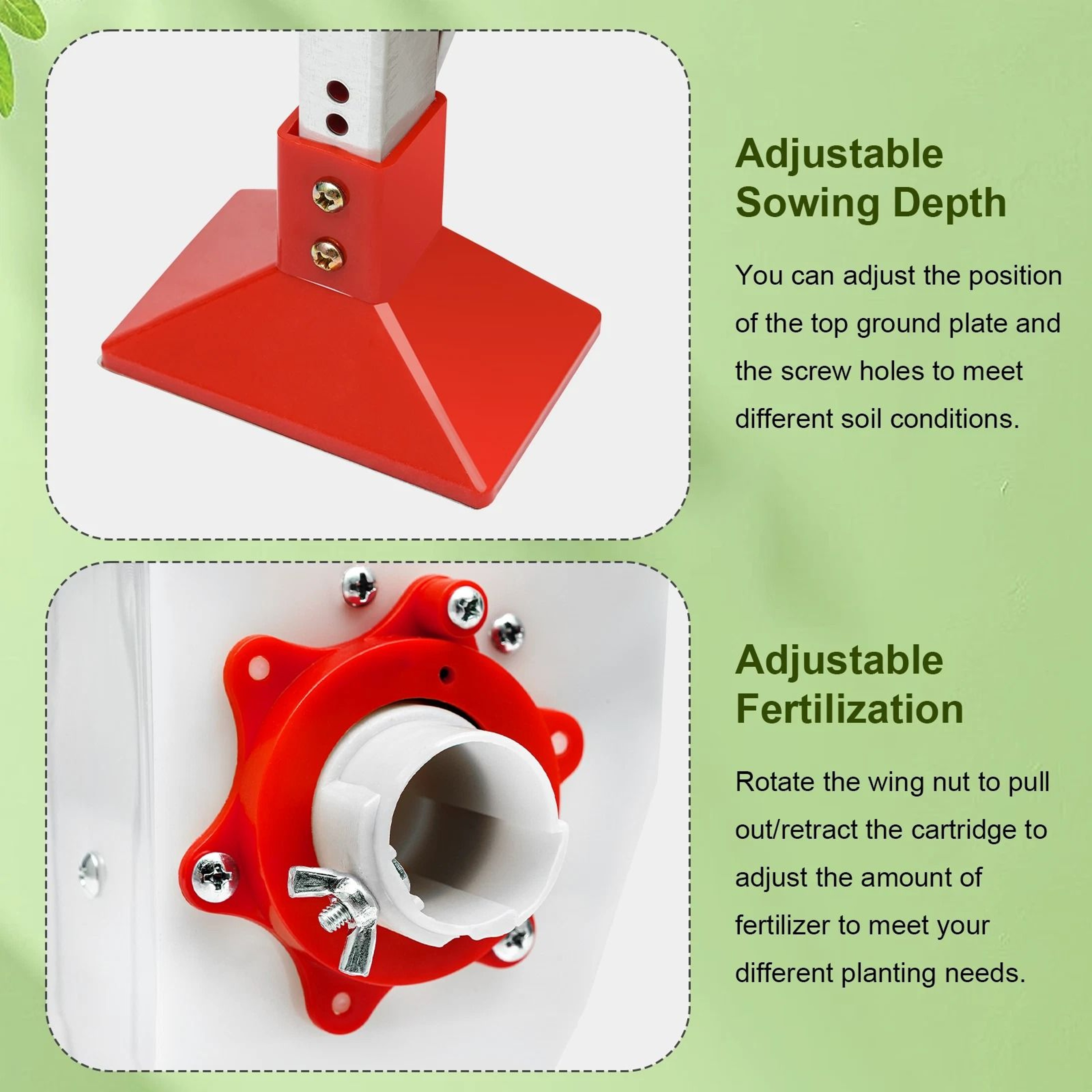 Premium Manual Seed Planter  Garden Seeder Tool Handheld Fertilizer Planter 15