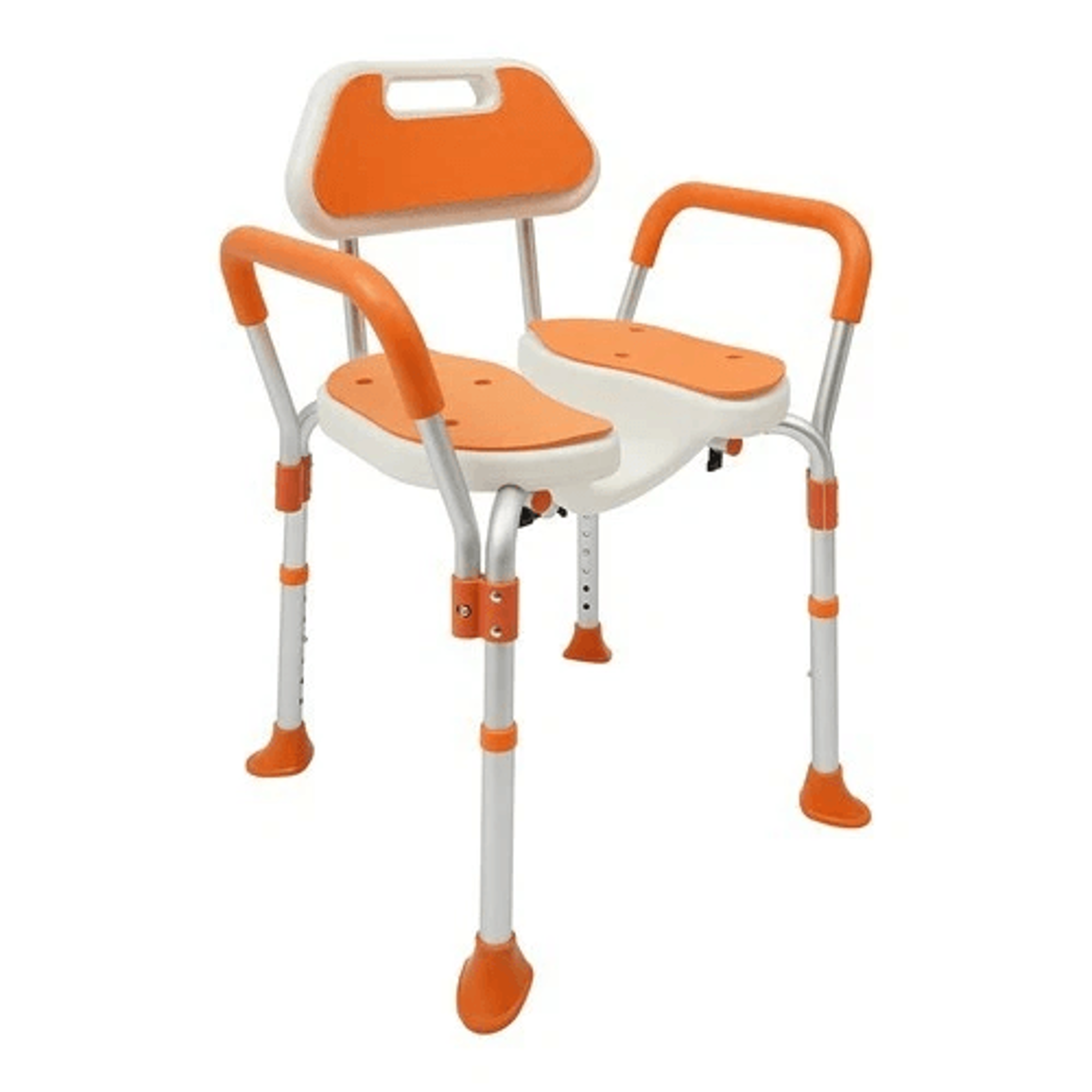 Adjustable Shower Chair For Seniors With Backrest And Armrests Heavy Duty Safety Seat 16
