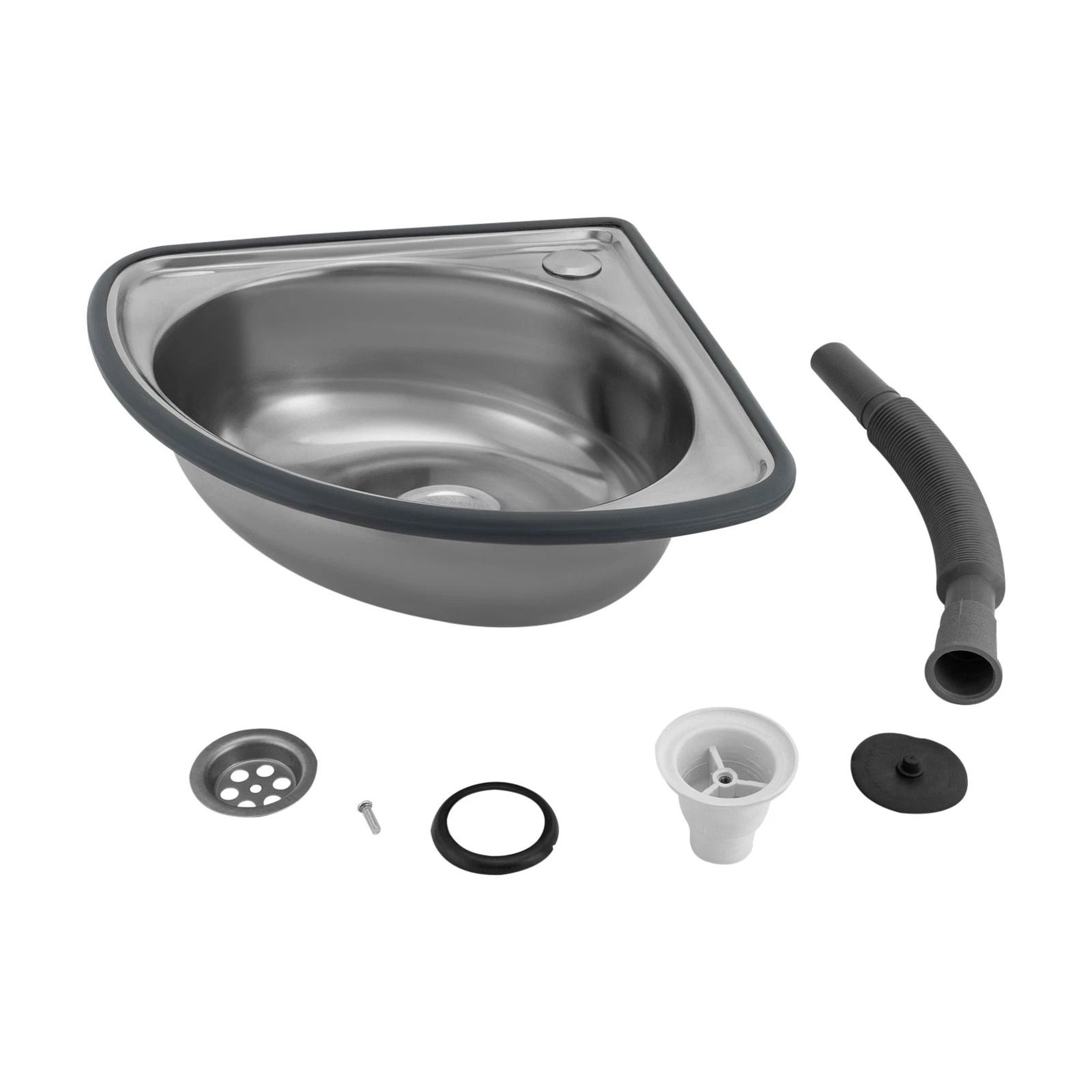 Premium Stainless Steel Corner Bar Sink Space Saving RV Kitchen  Bathroom Sink 12