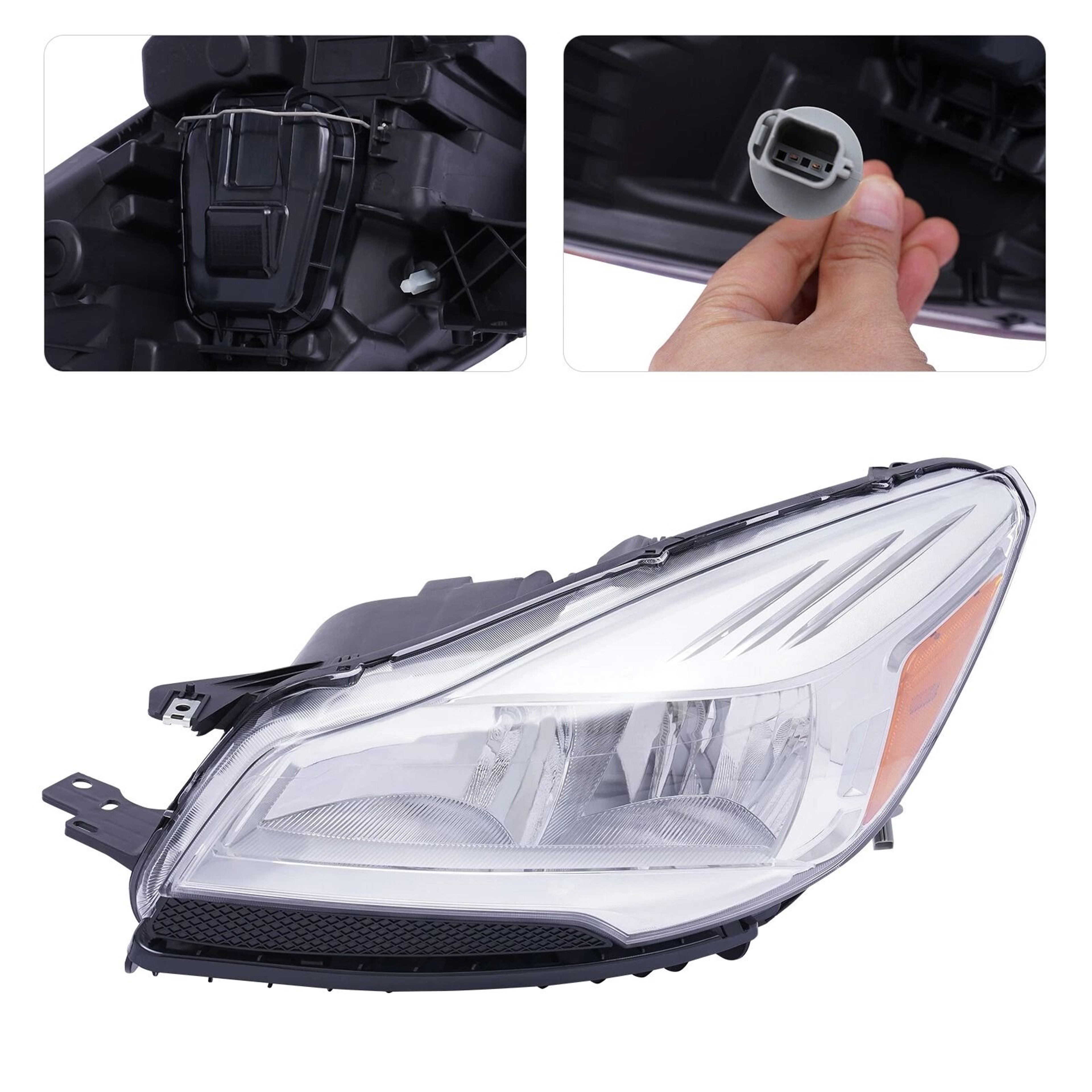 Premium Left Halogen Headlight Assembly For Ford Escape Direct Replacement 2