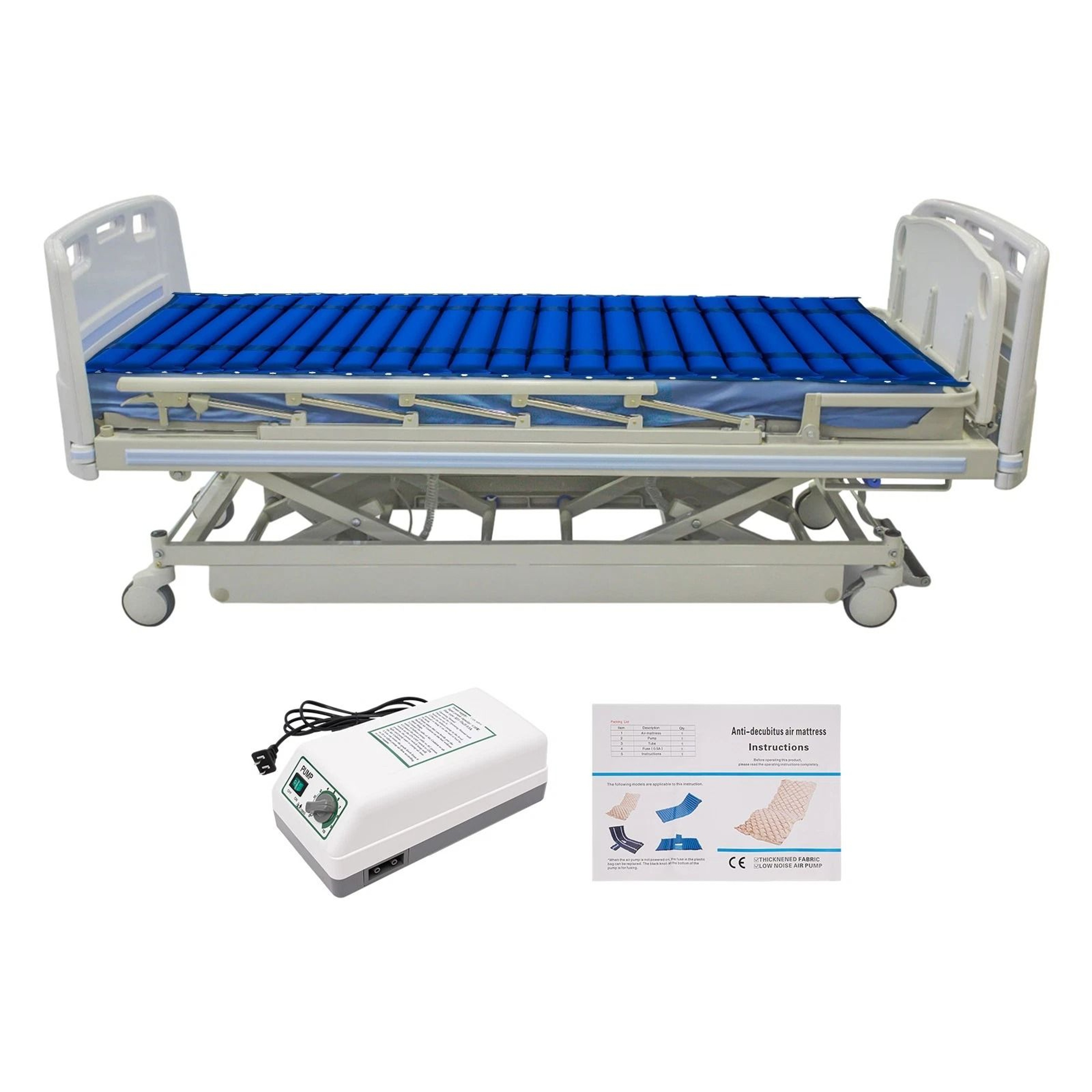 Premium Alternating Pressure Mattress Topper With Quiet Pump Hospital Bed Comfort  Pressure Relief 8