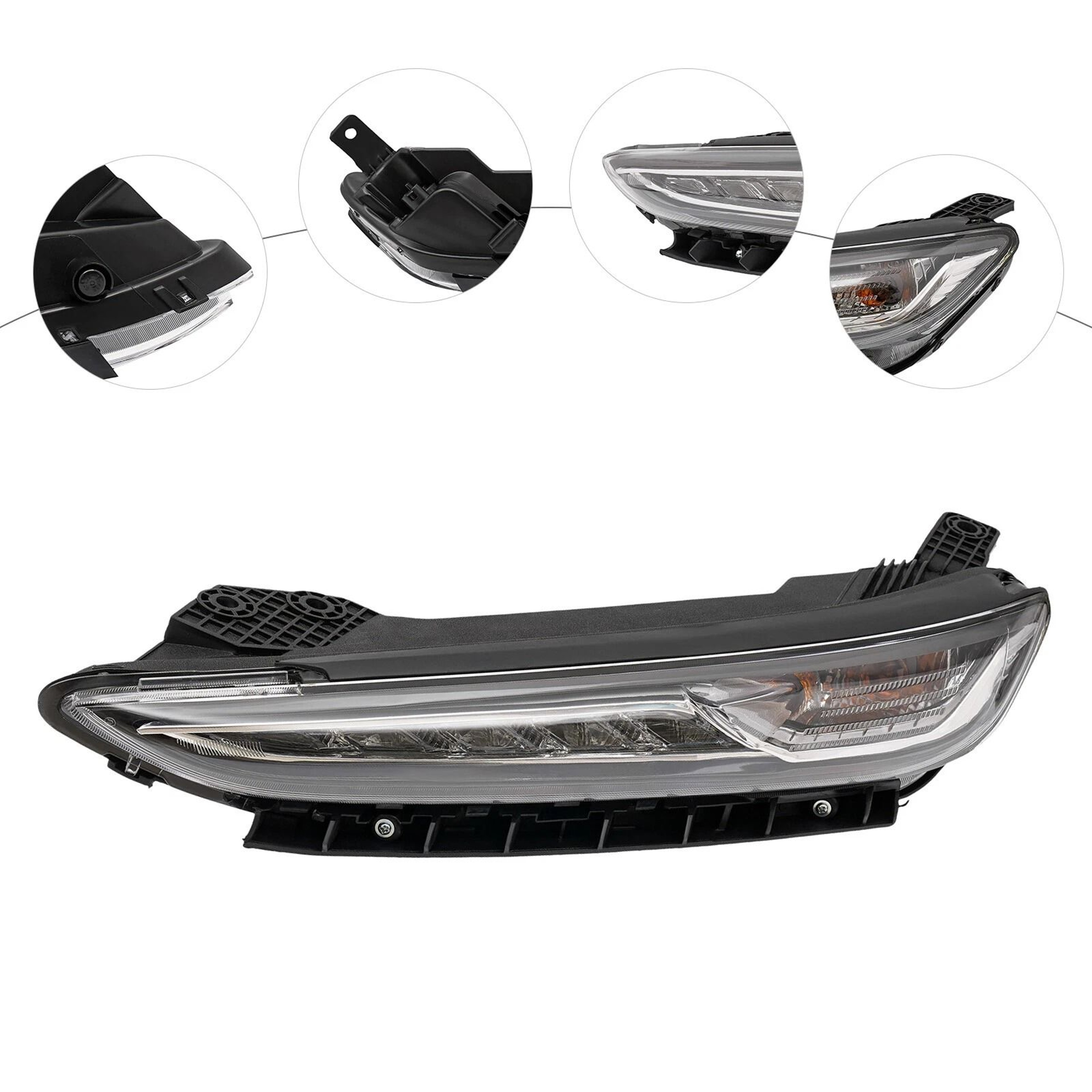 Premium Hyundai Kona Headlight Assembly Driver Side Direct Fit Halogen Headlight 1
