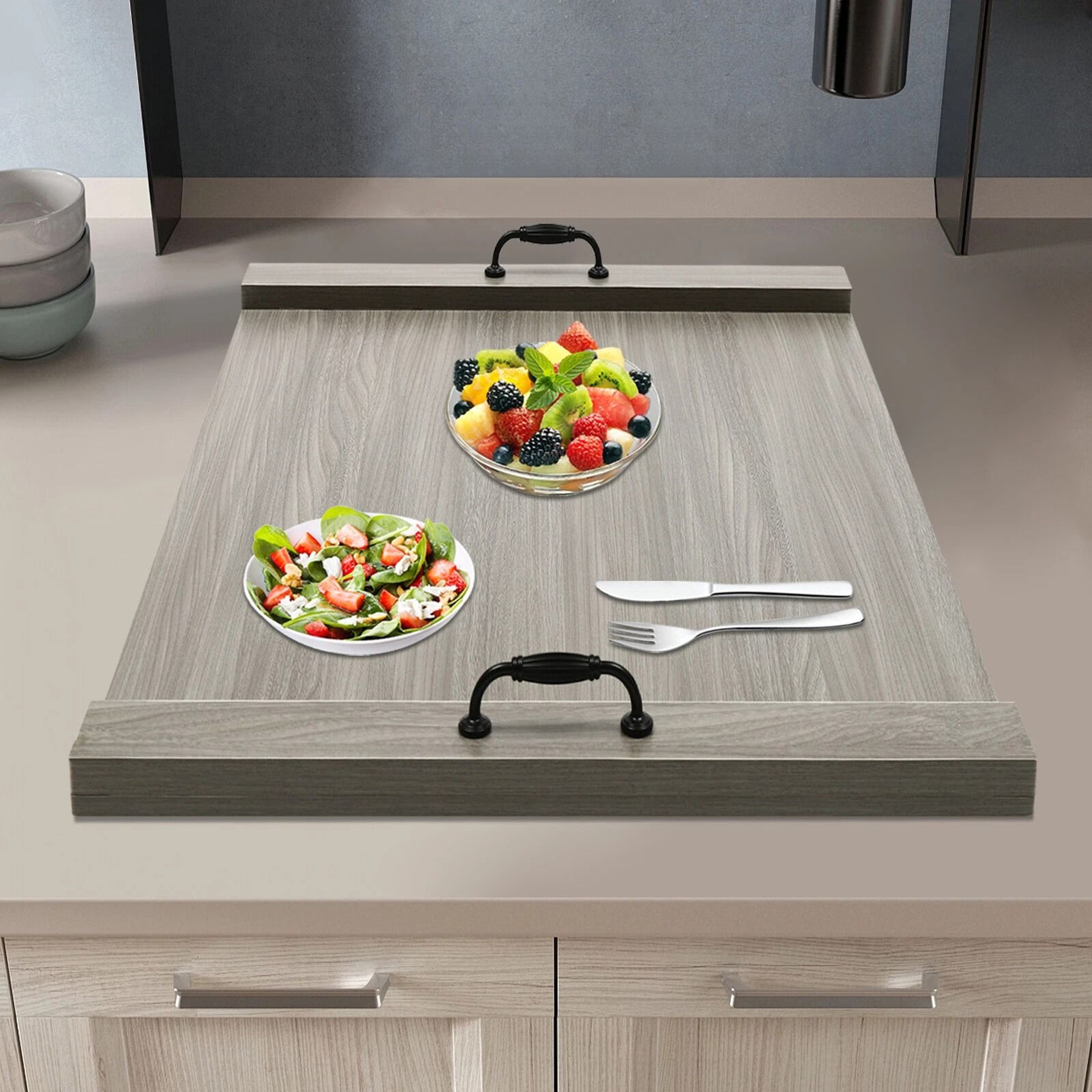 Premium Kitchen Wooden Stove Top Cover  Noodle Board For Gas Or Electric Stove Space Saving Counter 0