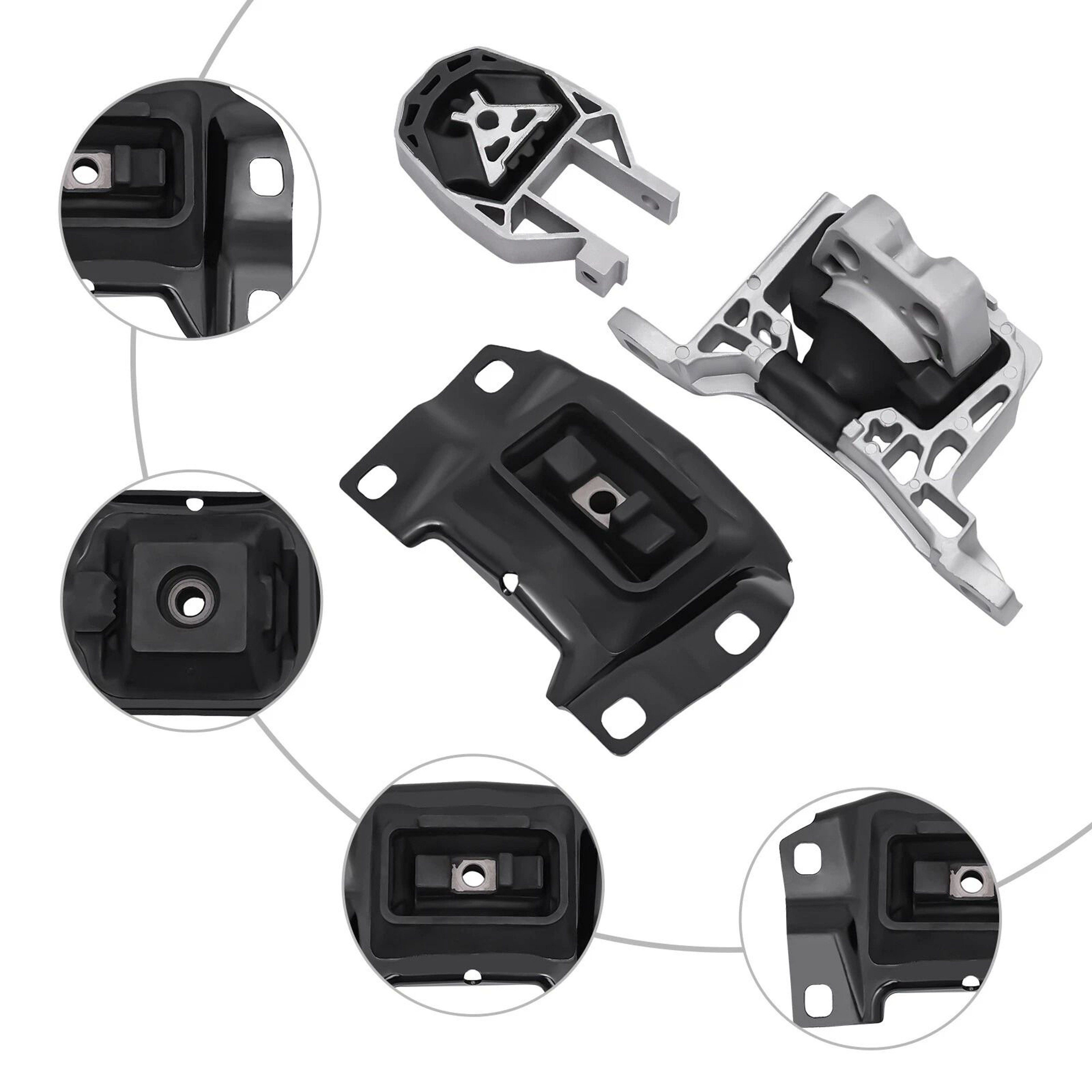 Ford Focus Engine  Transmission Mount Kit Motor Mount Set 2