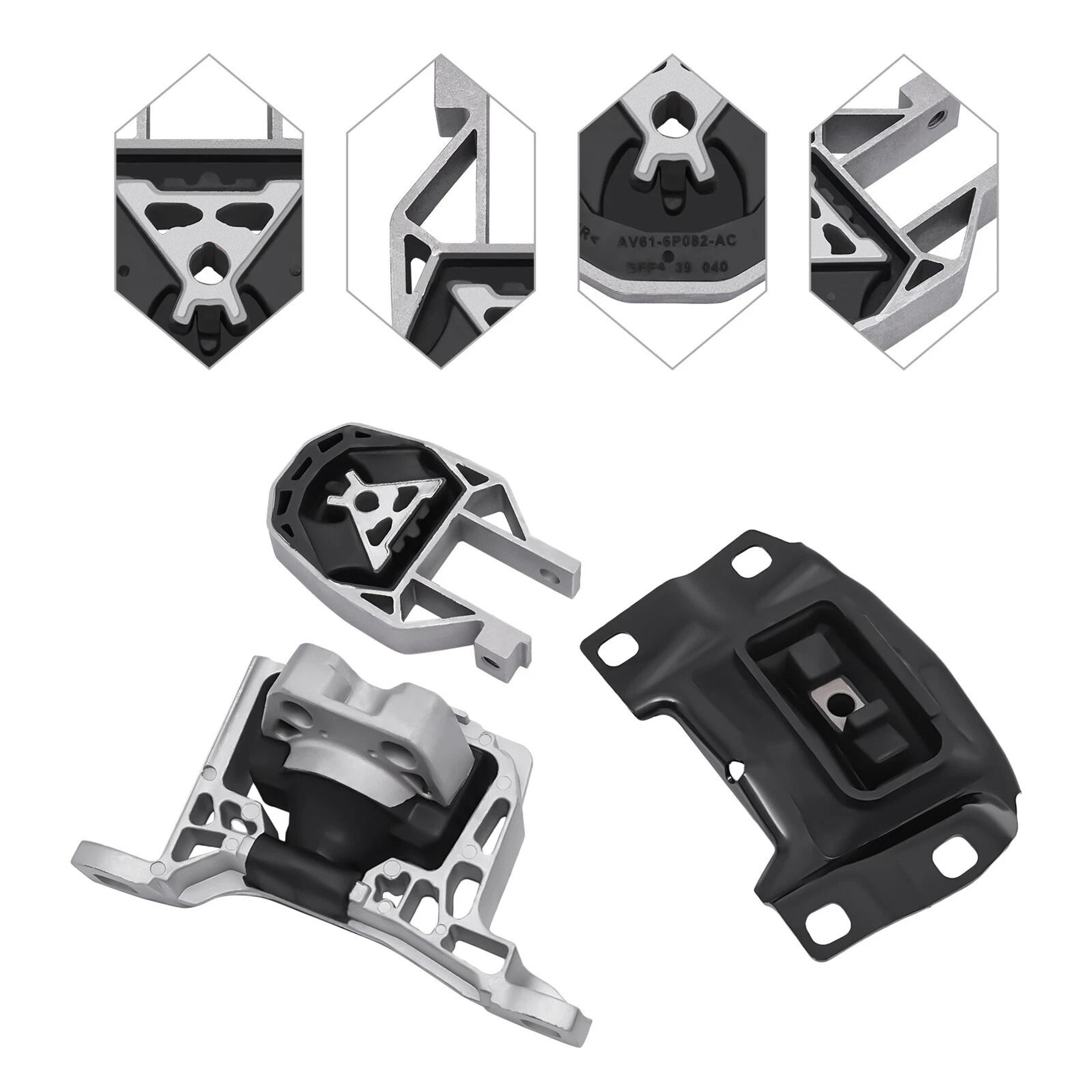 Ford Focus Engine  Transmission Mount Kit Motor Mount Set 5