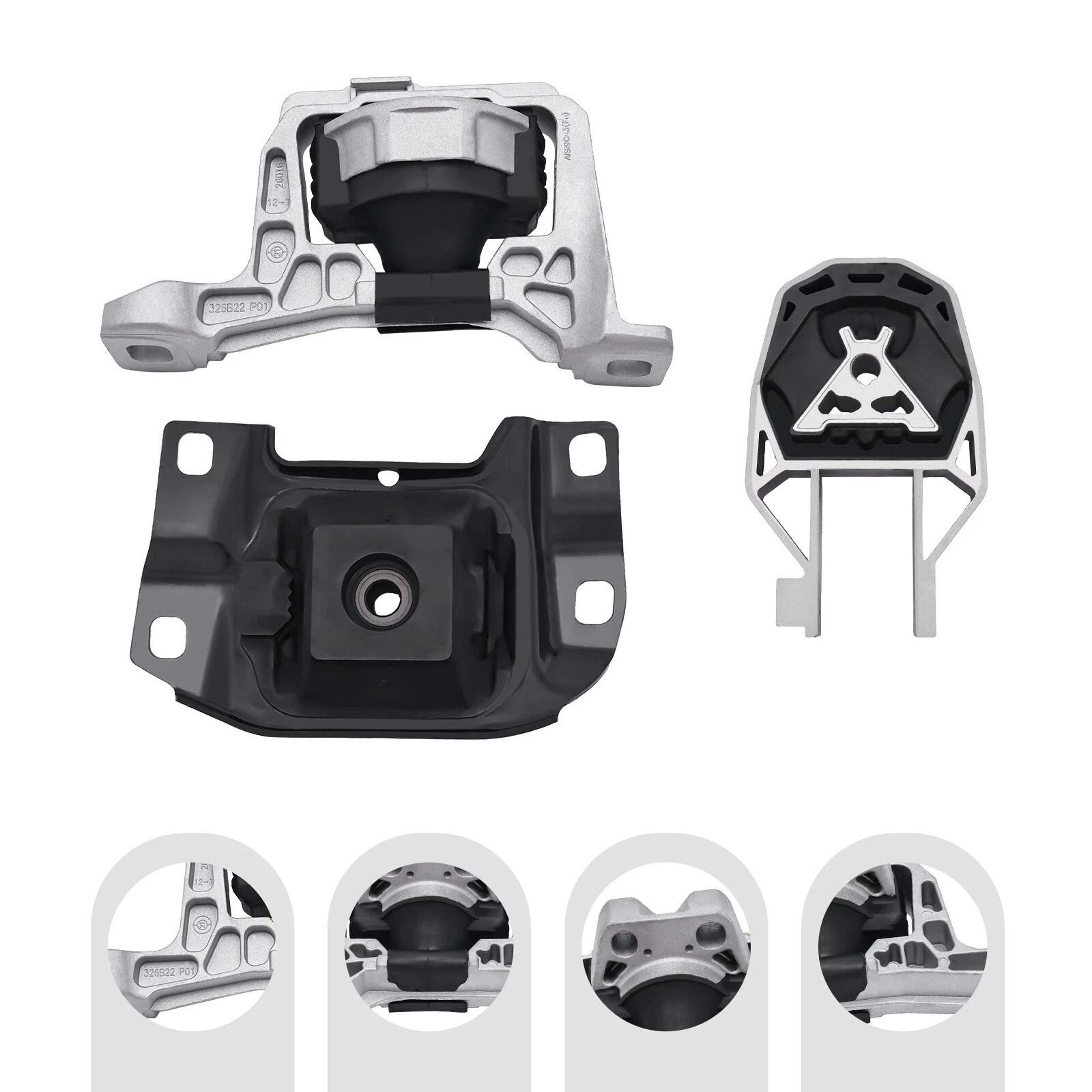 Ford Focus Engine  Transmission Mount Kit Motor Mount Set 6