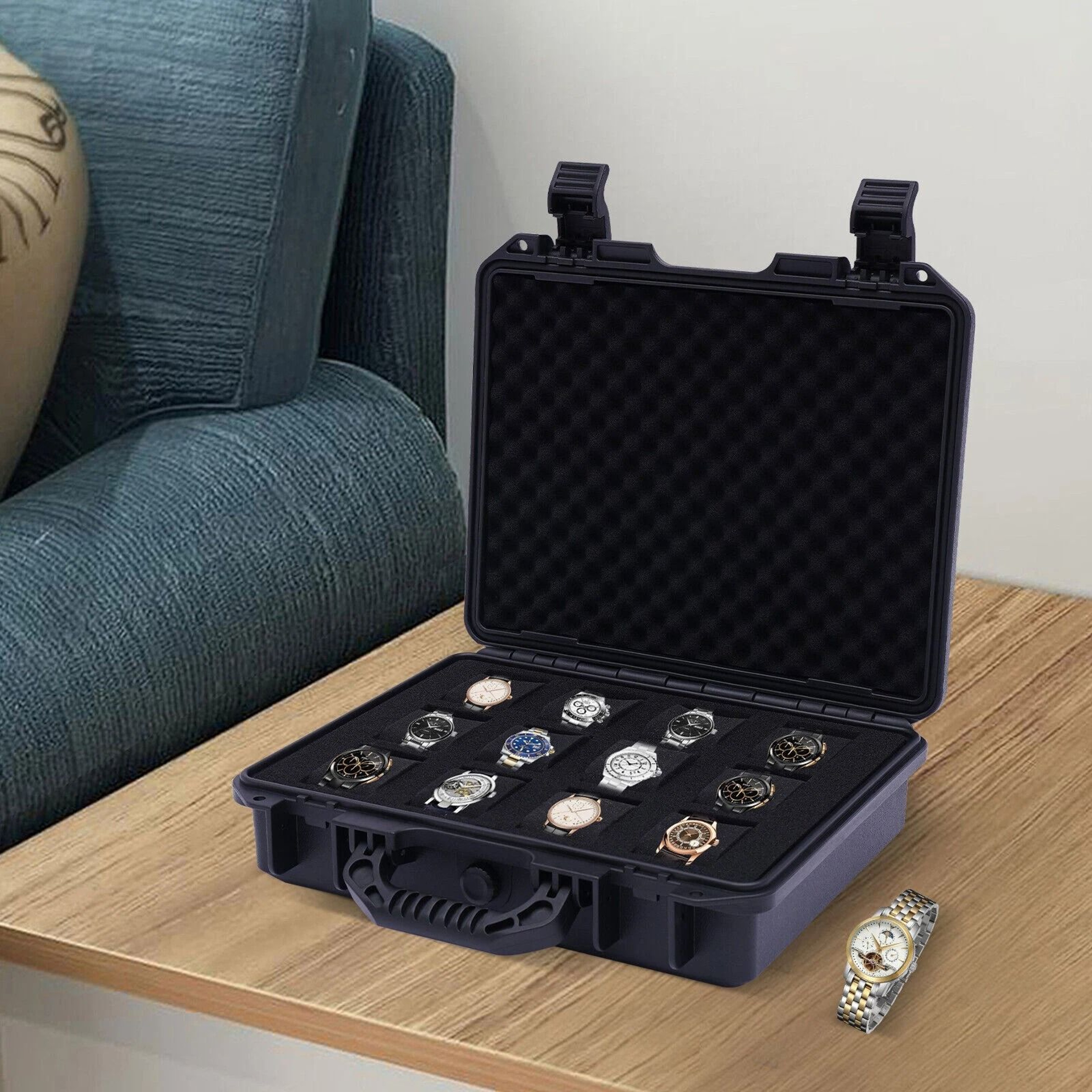 Premium Travel Watch Storage Case Durable Watch Display Box Organizer 0