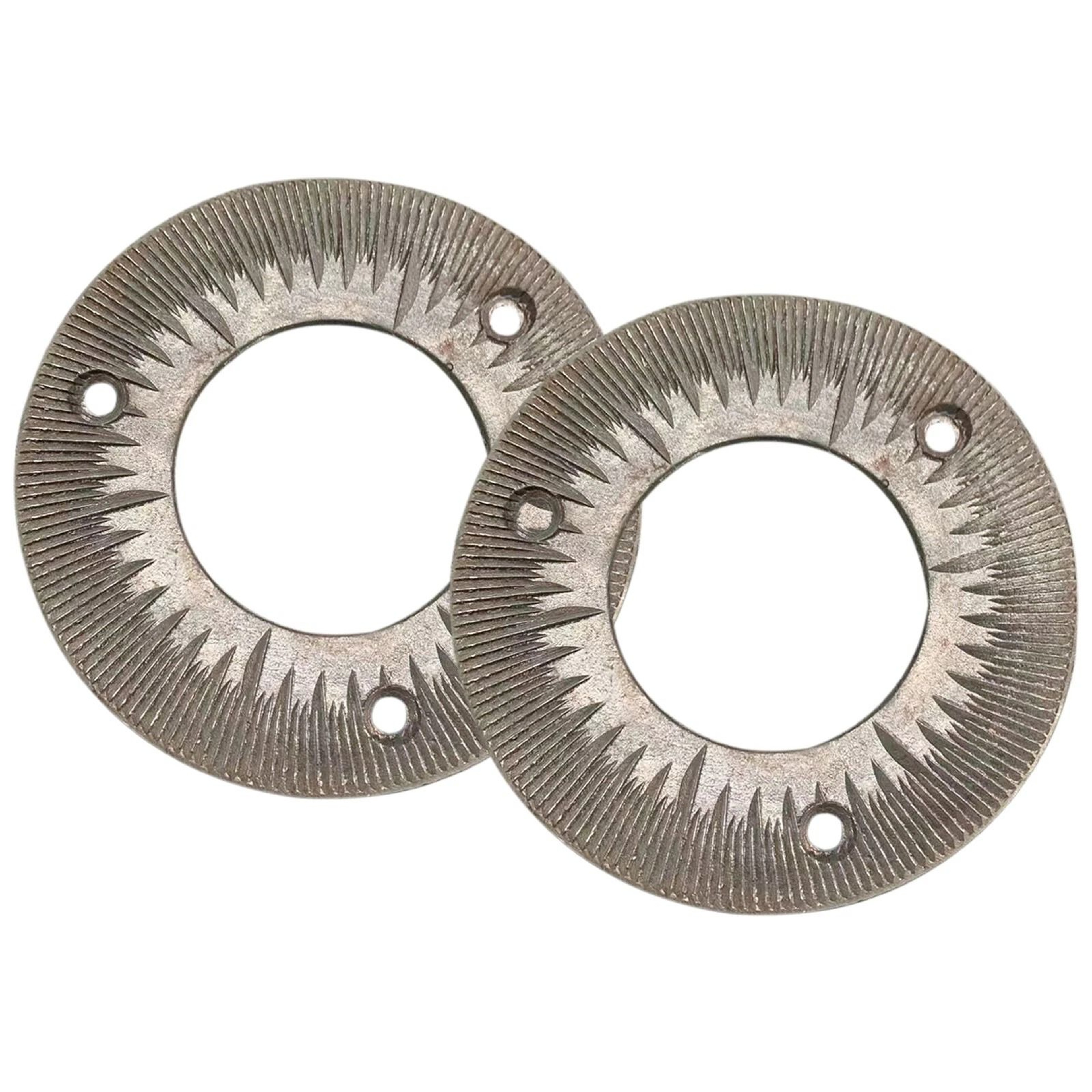 Premium Grain Mill Grinding Plates Replacement Set Fine Cast Steel Dry Grinding Discs 5