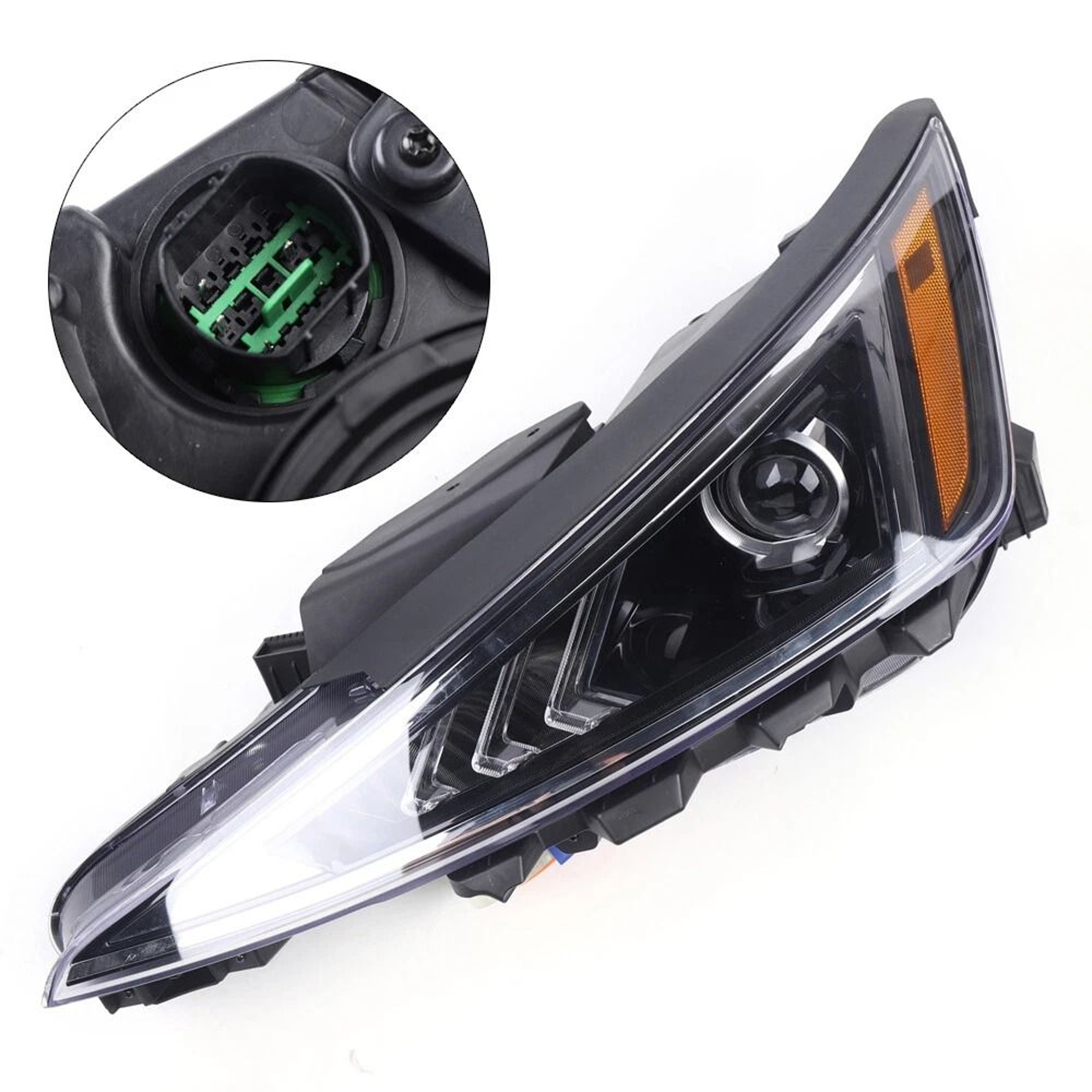 Left Driver Side Halogen Headlight Assembly For Hyundai Elantra Sedan OEM Replacement 2